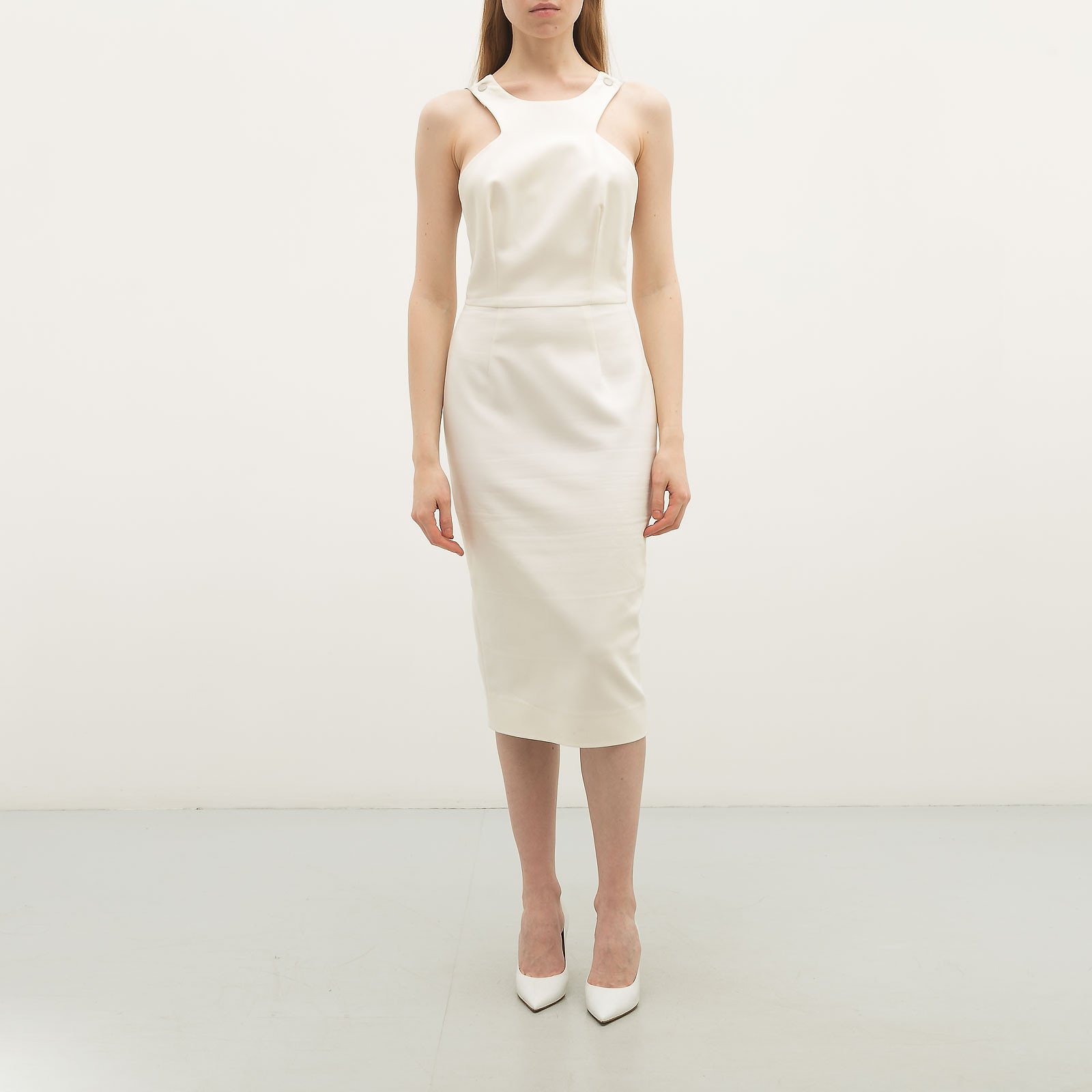 Платье белого цвета Victoria Beckham - фото из каталога магазина брендовой одежды Second Friend Store Платье Victoria Beckham - купить оригинал в секонд-хенде SFS - 1