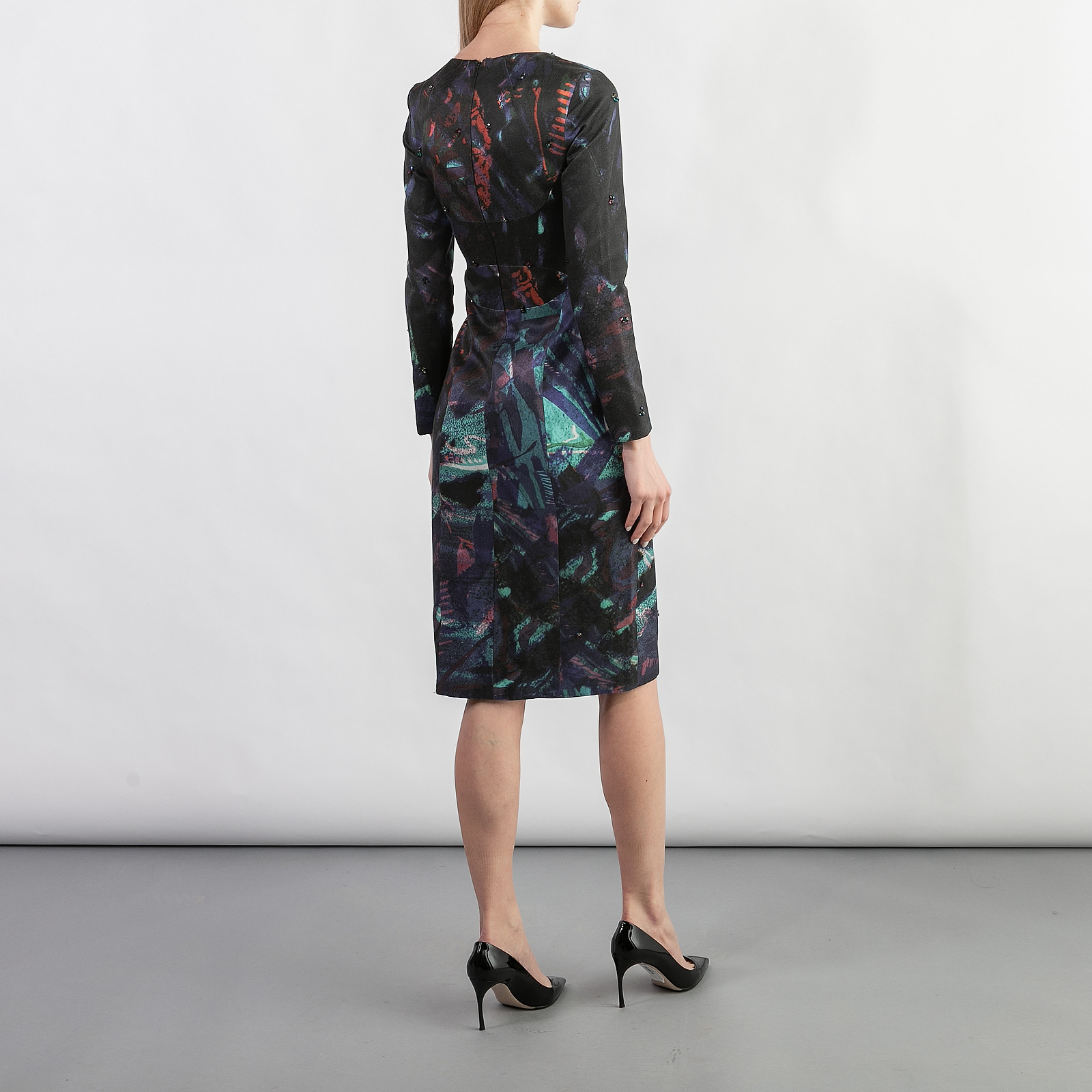 Платье синего цвета Erdem - фото из каталога магазина брендовой одежды Second Friend Store Платье Erdem - купить оригинал в секонд-хенде SFS - 3