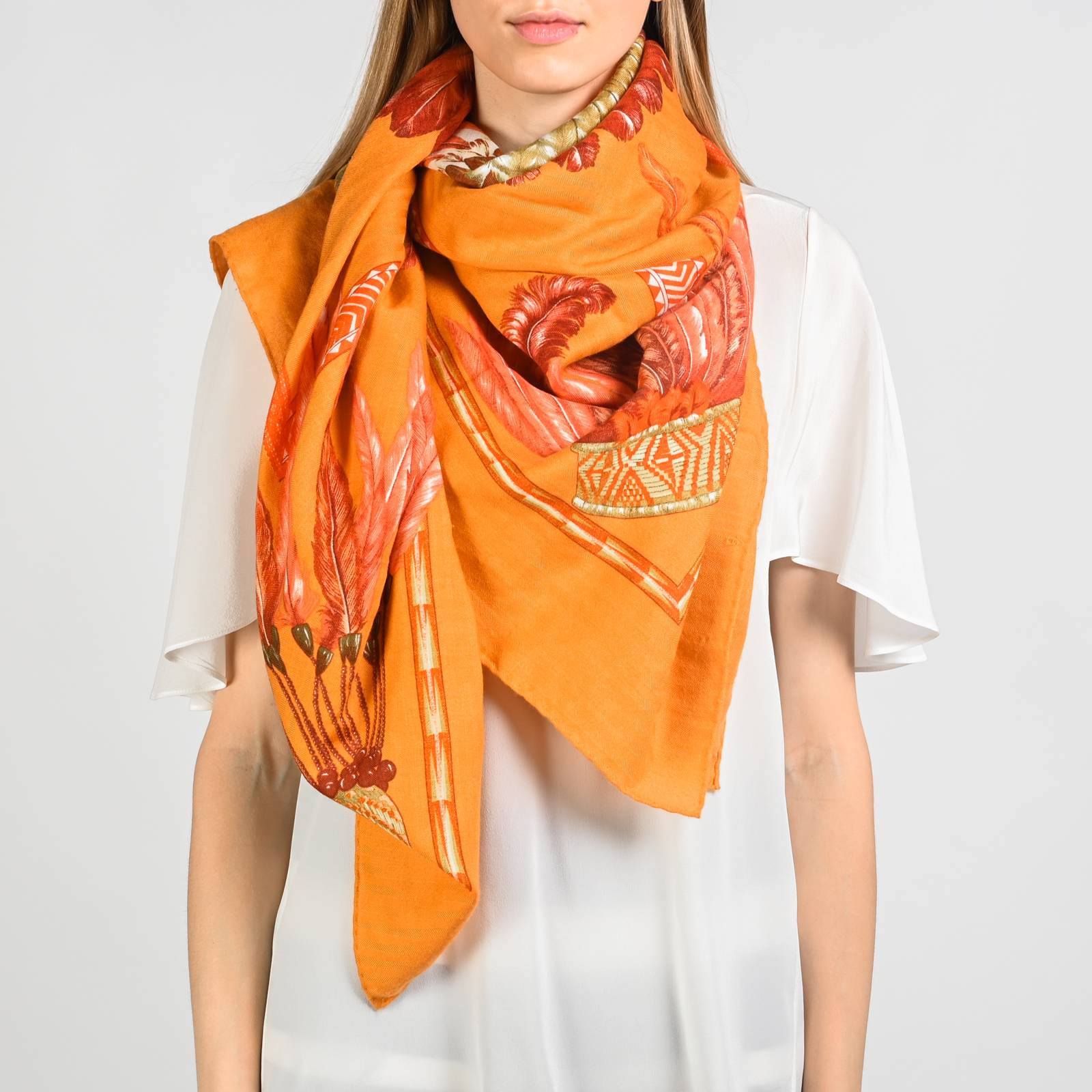 Хермес оранжевый платок