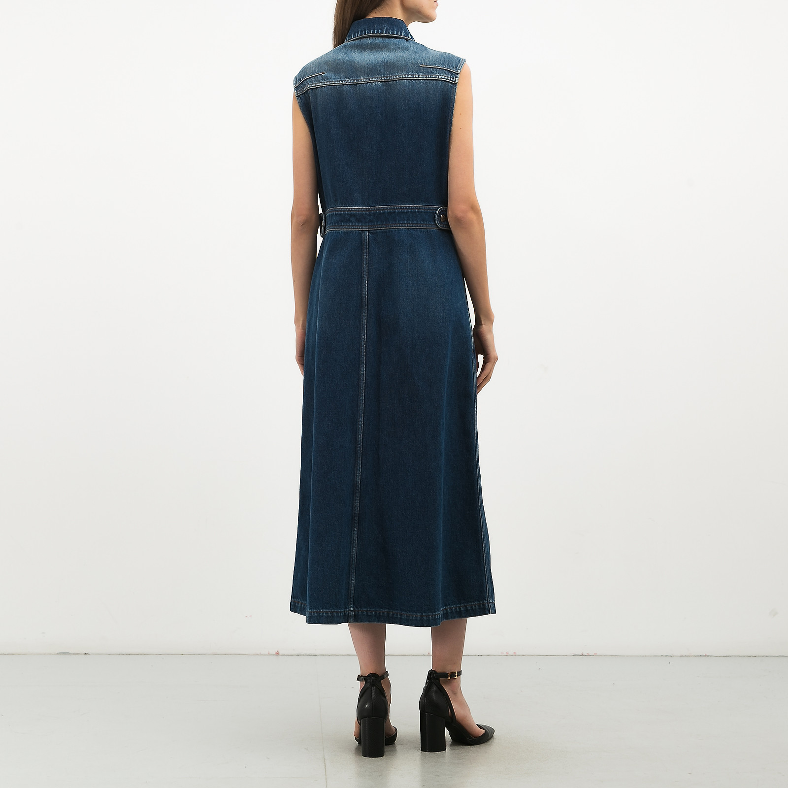 Платье синего цвета Christian Dior - фото из каталога магазина брендовой одежды Second Friend Store Платье Christian Dior - купить оригинал в секонд-хенде SFS - 2