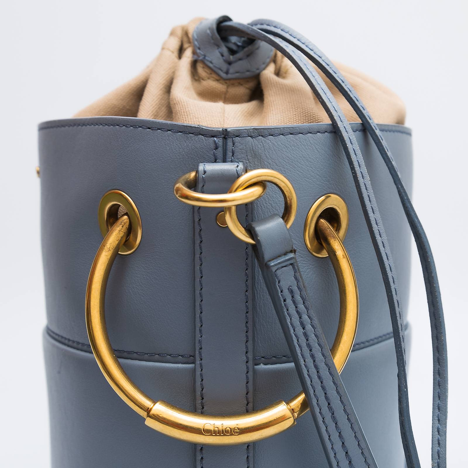 Сумка голубого цвета Chloe - фото из каталога магазина брендовой одежды Second Friend Store Сумка Chloe - купить оригинал в секонд-хенде SFS - 5