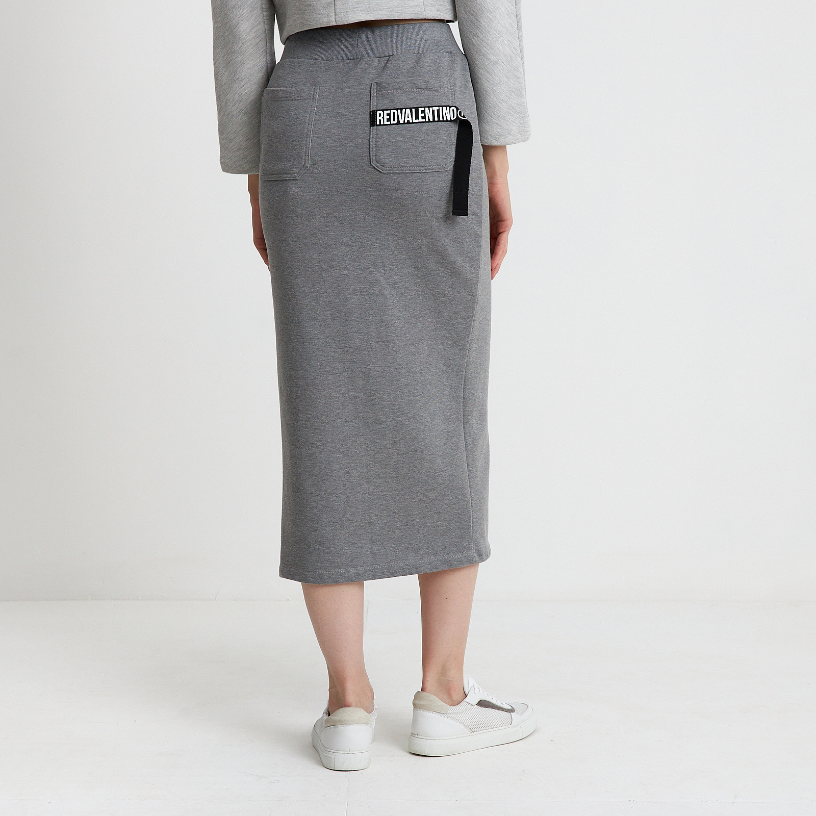 Юбка серого цвета Red Valentino - фото из каталога магазина брендовой одежды Second Friend Store Юбка Red Valentino - купить оригинал в секонд-хенде SFS - 3