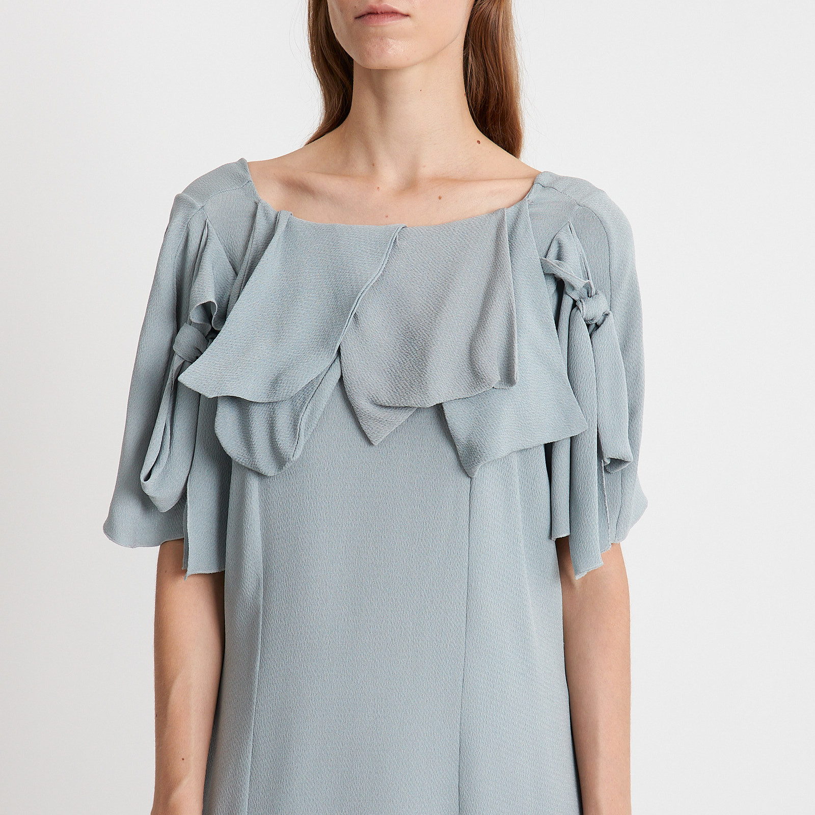 Платье голубого цвета Marni - фото из каталога магазина брендовой одежды Second Friend Store Платье Marni - купить оригинал в секонд-хенде SFS - 4