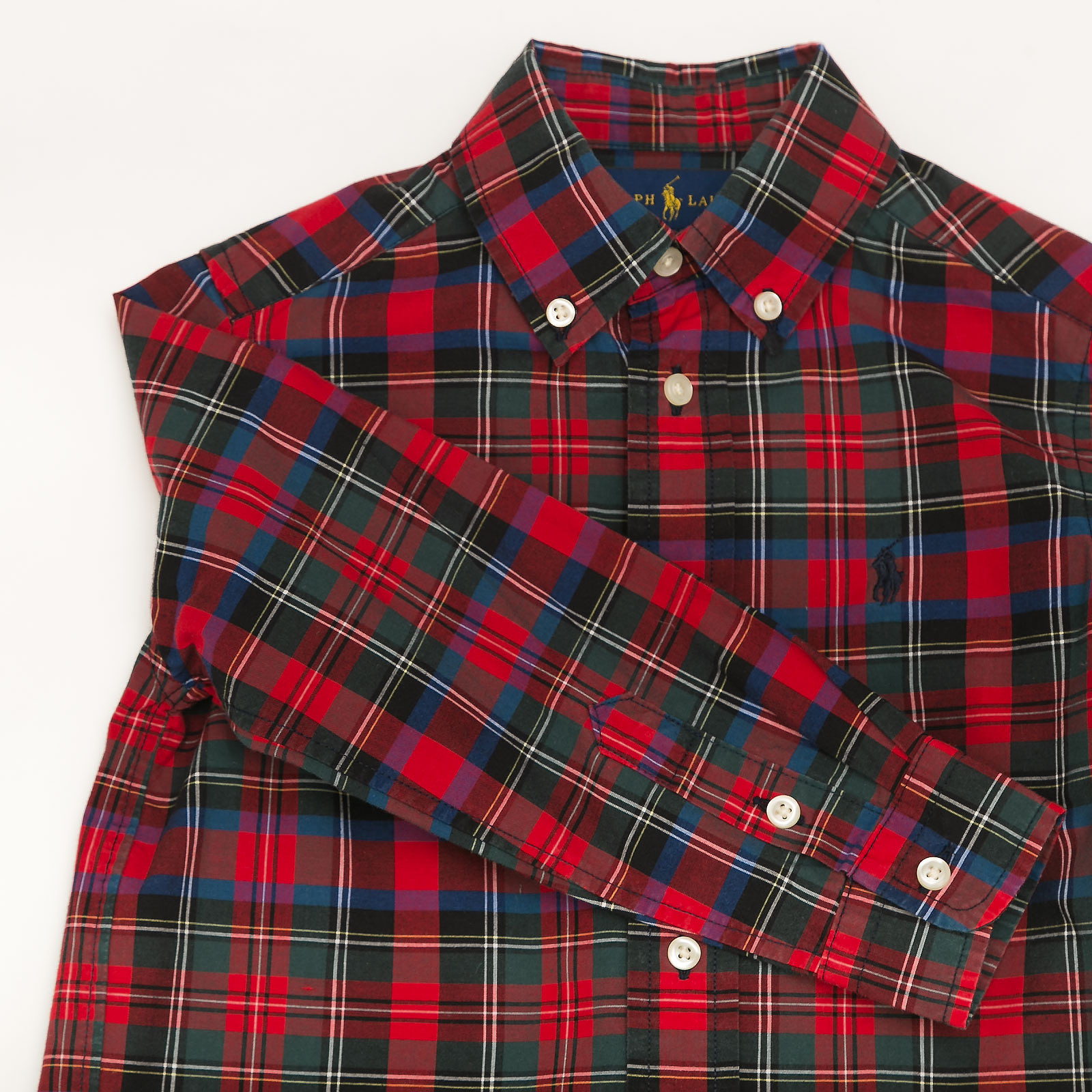 Рубашка красного цвета Ralph Lauren - фото из каталога магазина брендовой одежды Second Friend Store Рубашка Ralph Lauren - купить оригинал в секонд-хенде SFS - 3