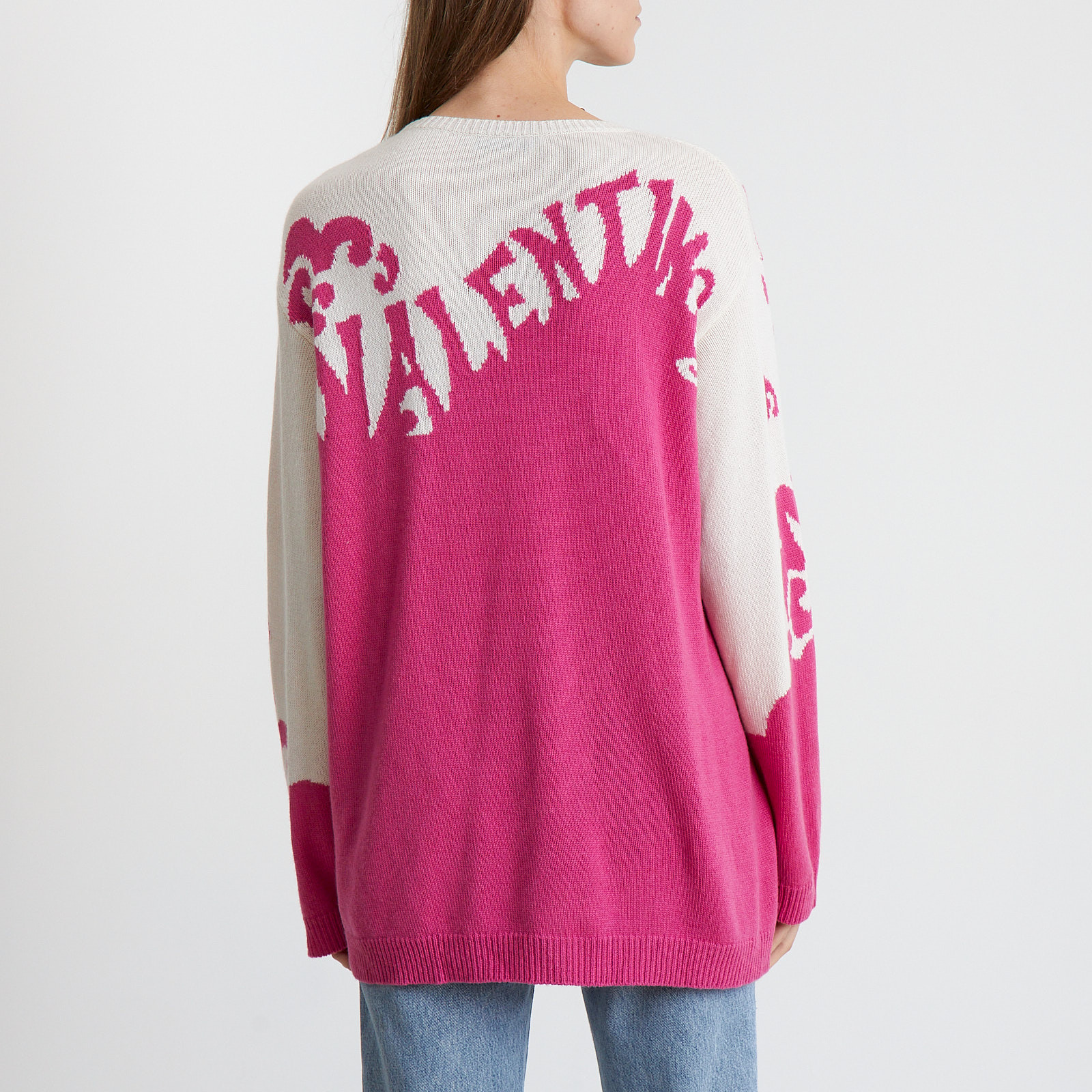 Свитер розового цвета Valentino - фото из каталога магазина брендовой одежды Second Friend Store Свитер Valentino - купить оригинал в секонд-хенде SFS - 3