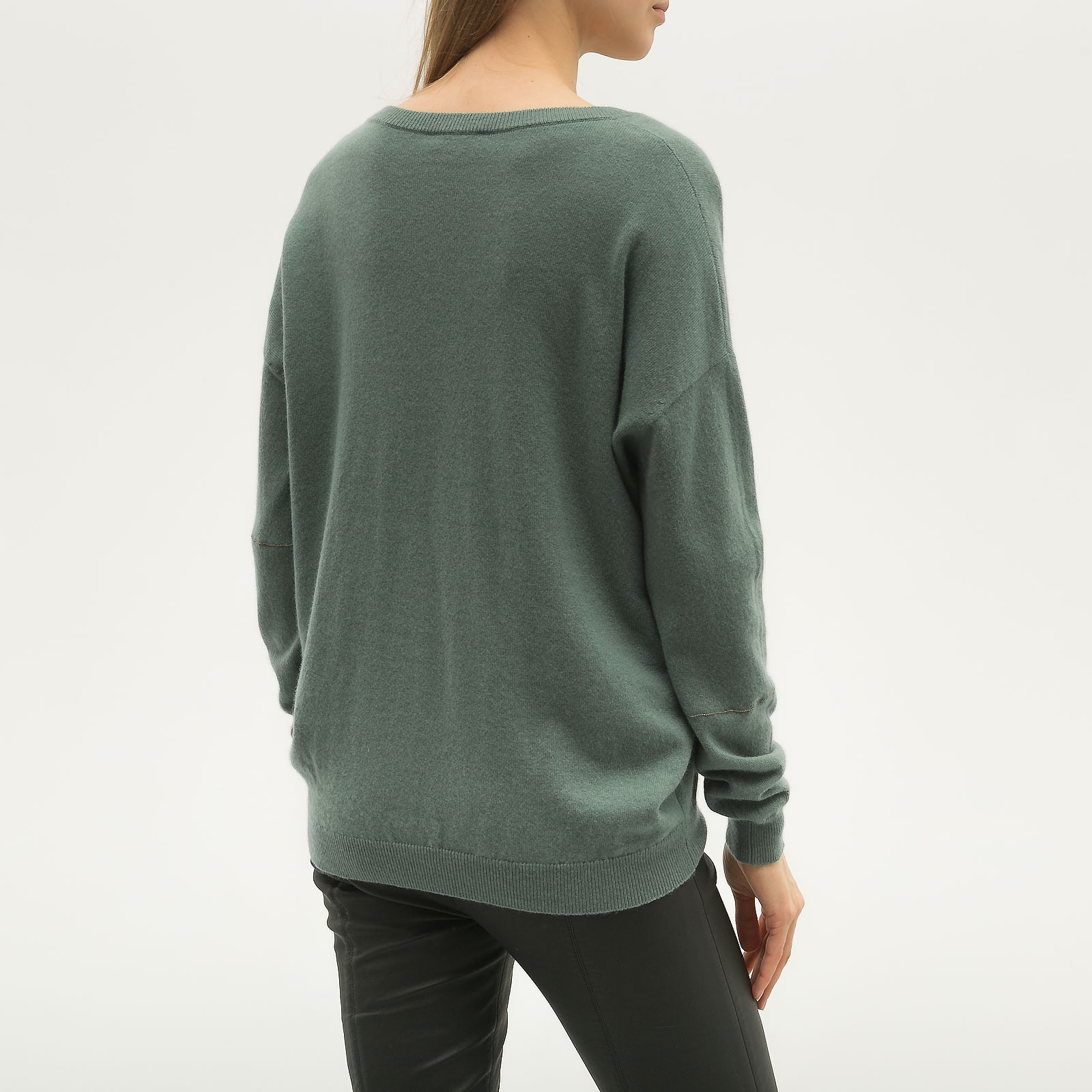 Джемпер зеленого цвета Brunello Cucinelli - фото из каталога магазина брендовой одежды Second Friend Store Джемпер Brunello Cucinelli - купить оригинал в секонд-хенде SFS - 2