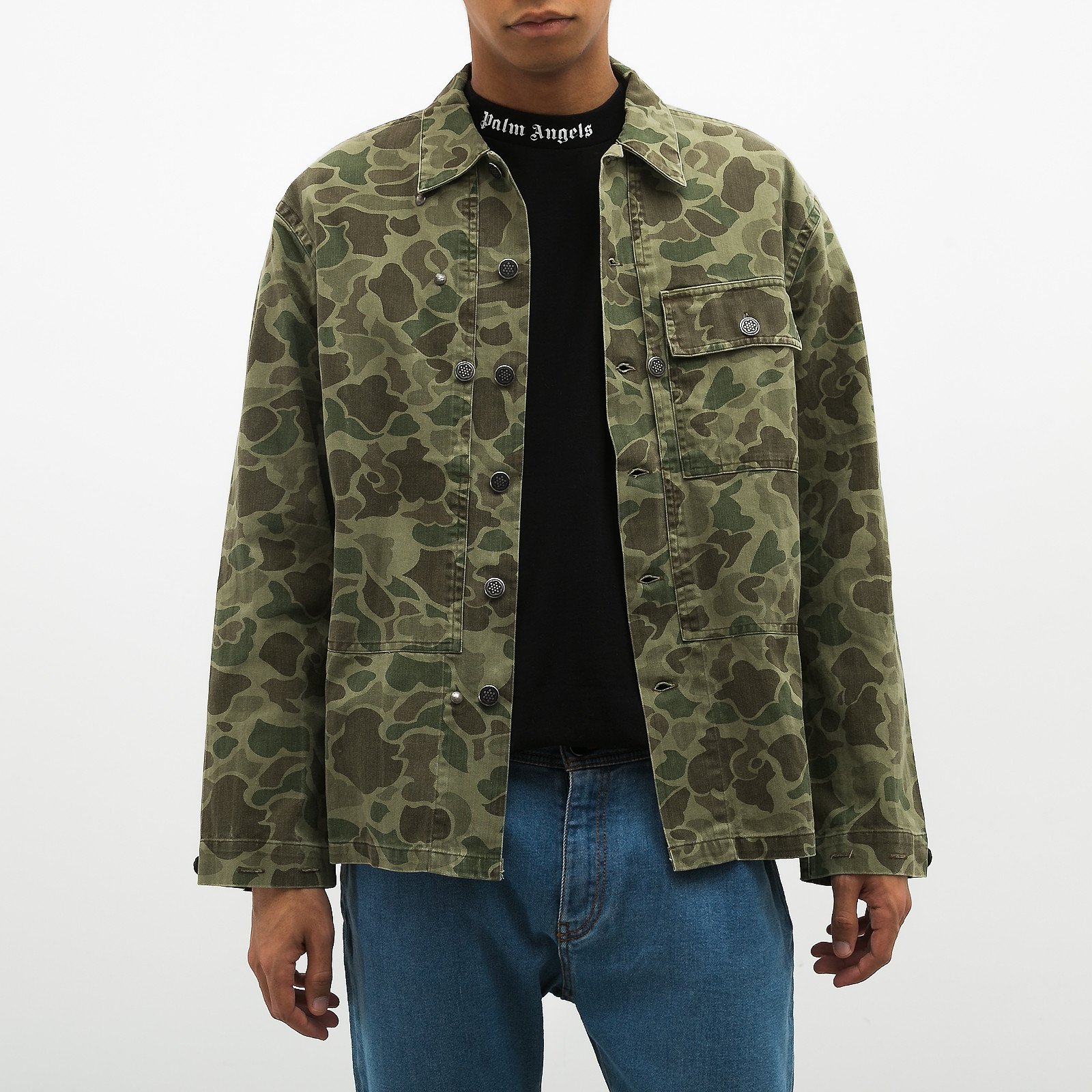 Куртка джинсовая зеленого цвета Polo Ralph Lauren - фото из каталога магазина брендовой одежды Second Friend Store Куртка джинсовая Polo Ralph Lauren - купить оригинал в секонд-хенде SFS - 1