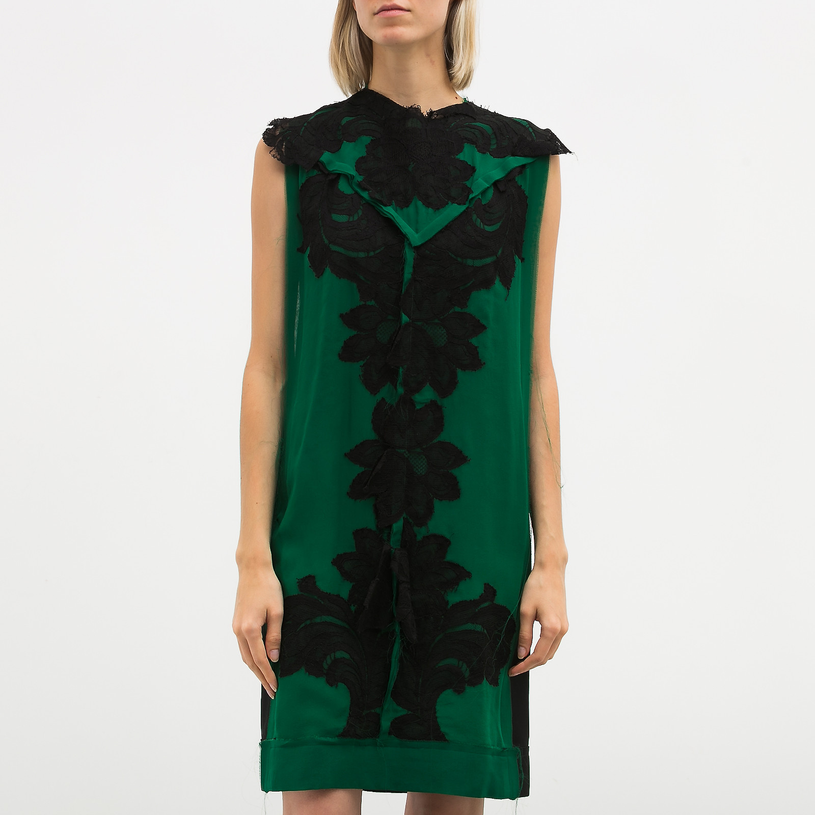 Платье  зеленого цвета Lanvin - фото из каталога магазина брендовой одежды Second Friend Store Платье Lanvin - купить оригинал в секонд-хенде SFS - 1