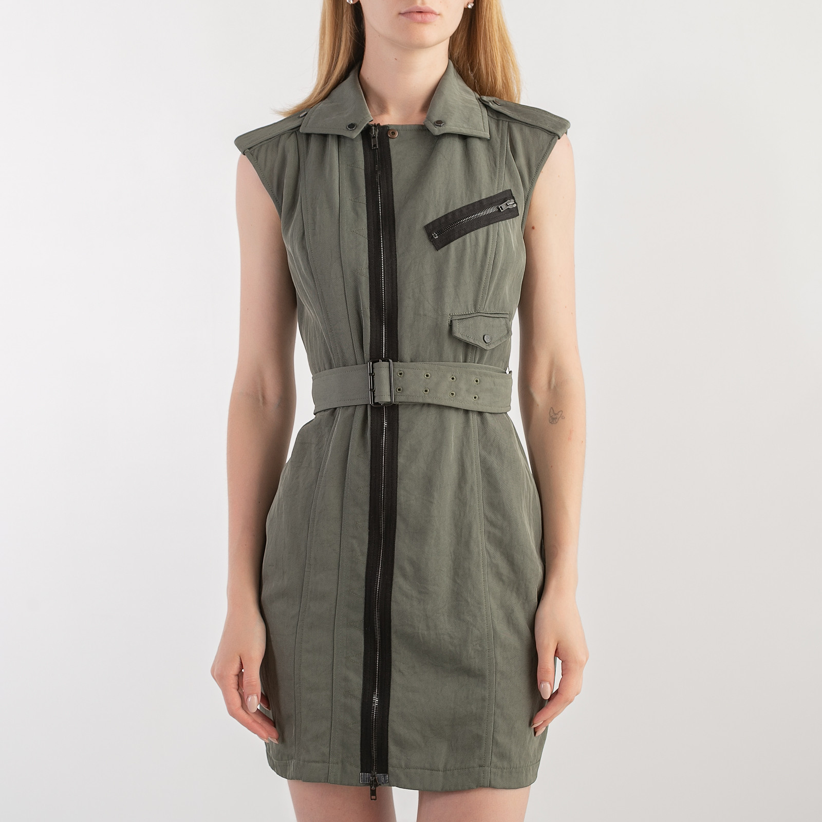 Платье зеленого цвета Alexander Wang - фото из каталога магазина брендовой одежды Second Friend Store Платье Alexander Wang - купить оригинал в секонд-хенде SFS - 1