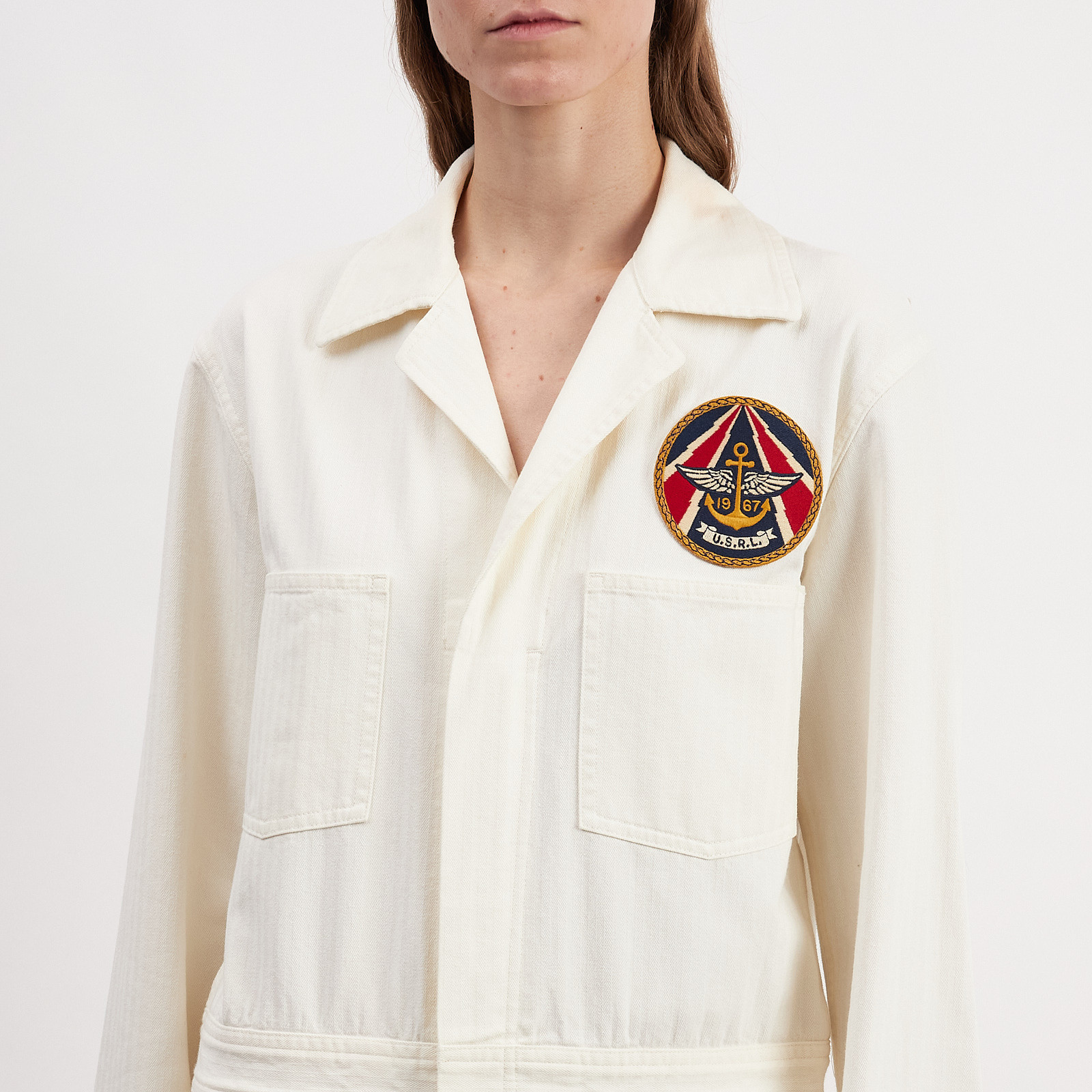 Комбинезон белого цвета Ralph Lauren - фото из каталога магазина брендовой одежды Second Friend Store Комбинезон Ralph Lauren - купить оригинал в секонд-хенде SFS - 2
