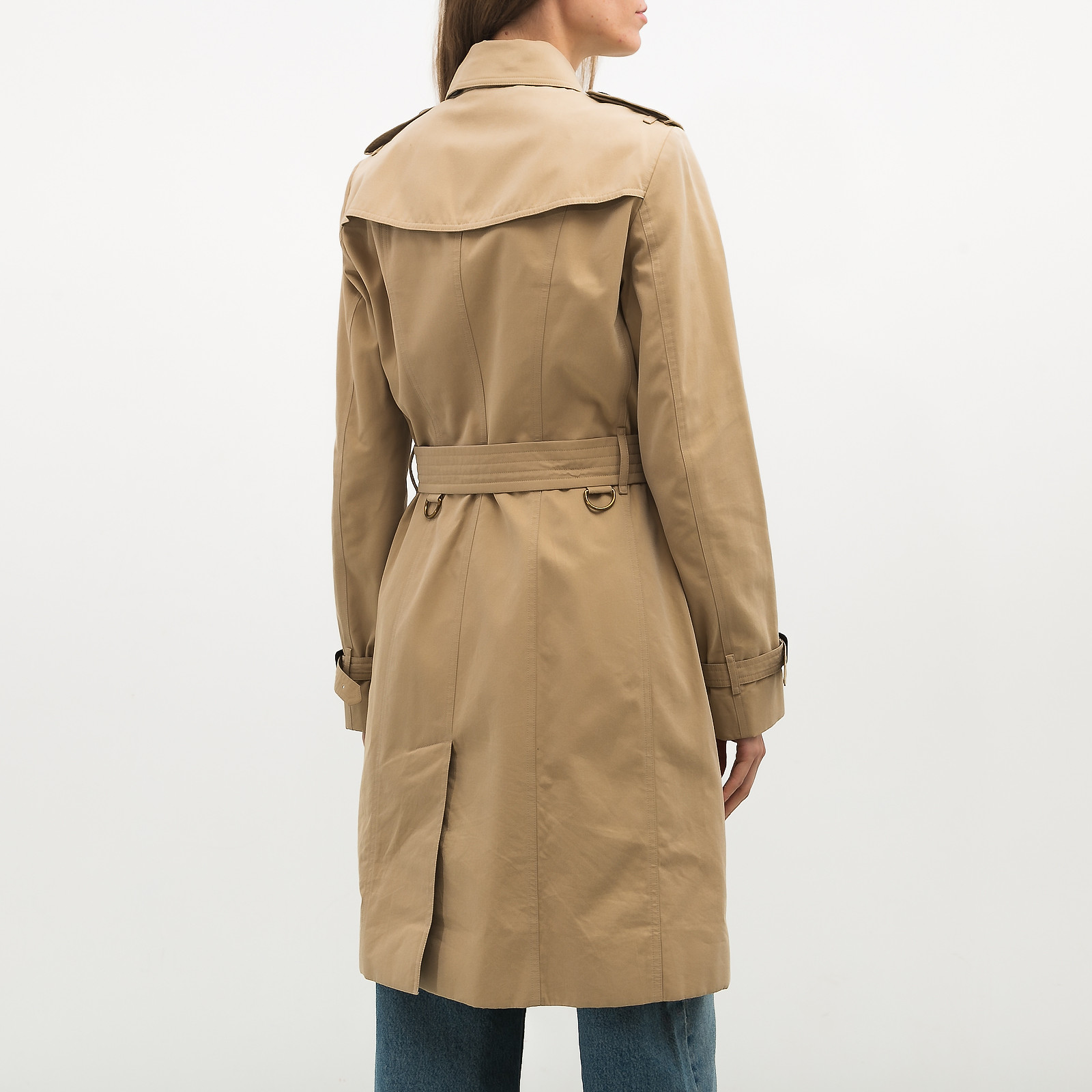 Плащ бежевого цвета Burberry - фото из каталога магазина брендовой одежды Second Friend Store Плащ Burberry - купить оригинал в секонд-хенде SFS - 2