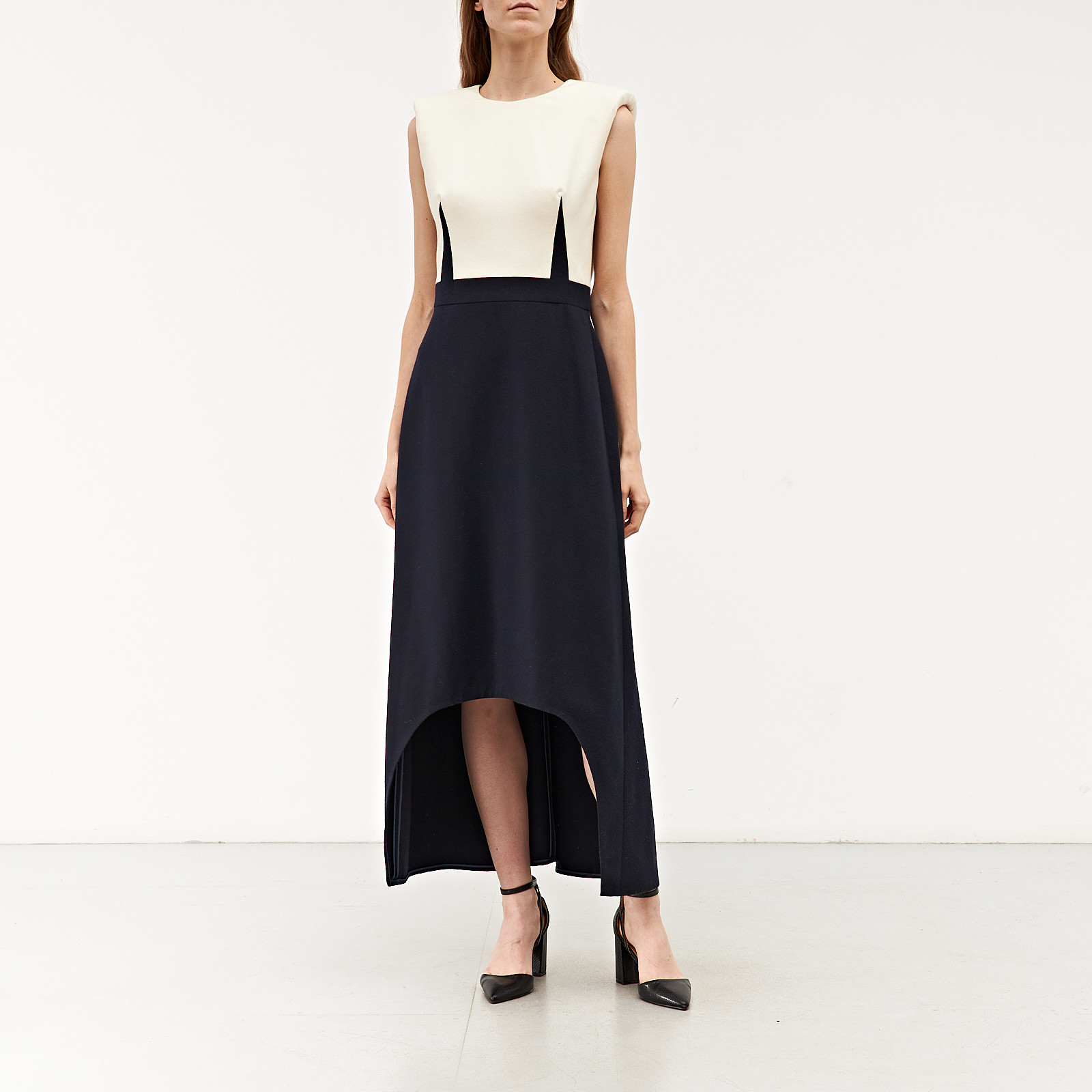 Платье синего цвета Alexander McQueen - фото из каталога магазина брендовой одежды Second Friend Store Платье Alexander McQueen - купить оригинал в секонд-хенде SFS - 1