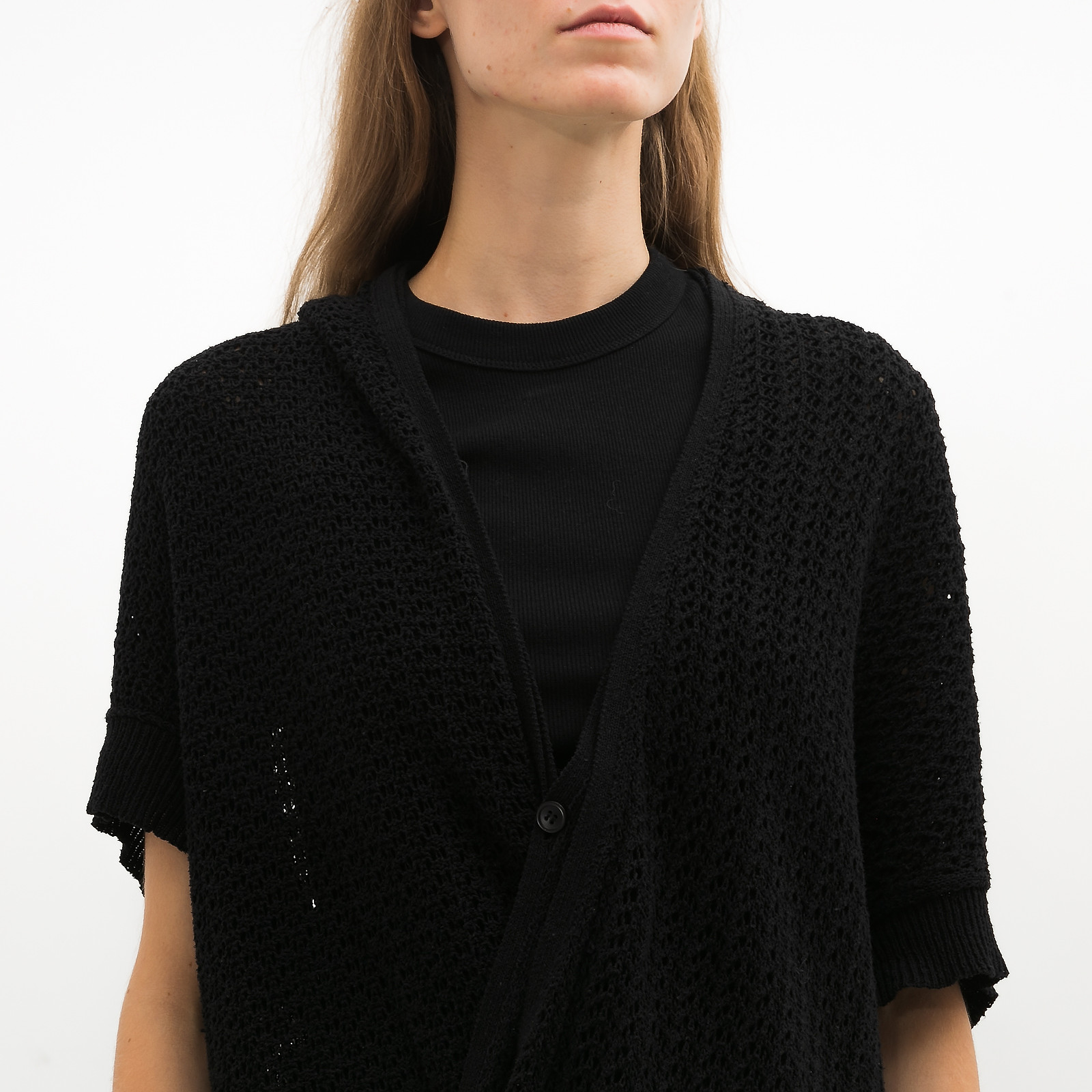 Кардиган черного цвета Yohji Yamamoto - фото из каталога магазина брендовой одежды Second Friend Store Кардиган Yohji Yamamoto - купить оригинал в секонд-хенде SFS - 4