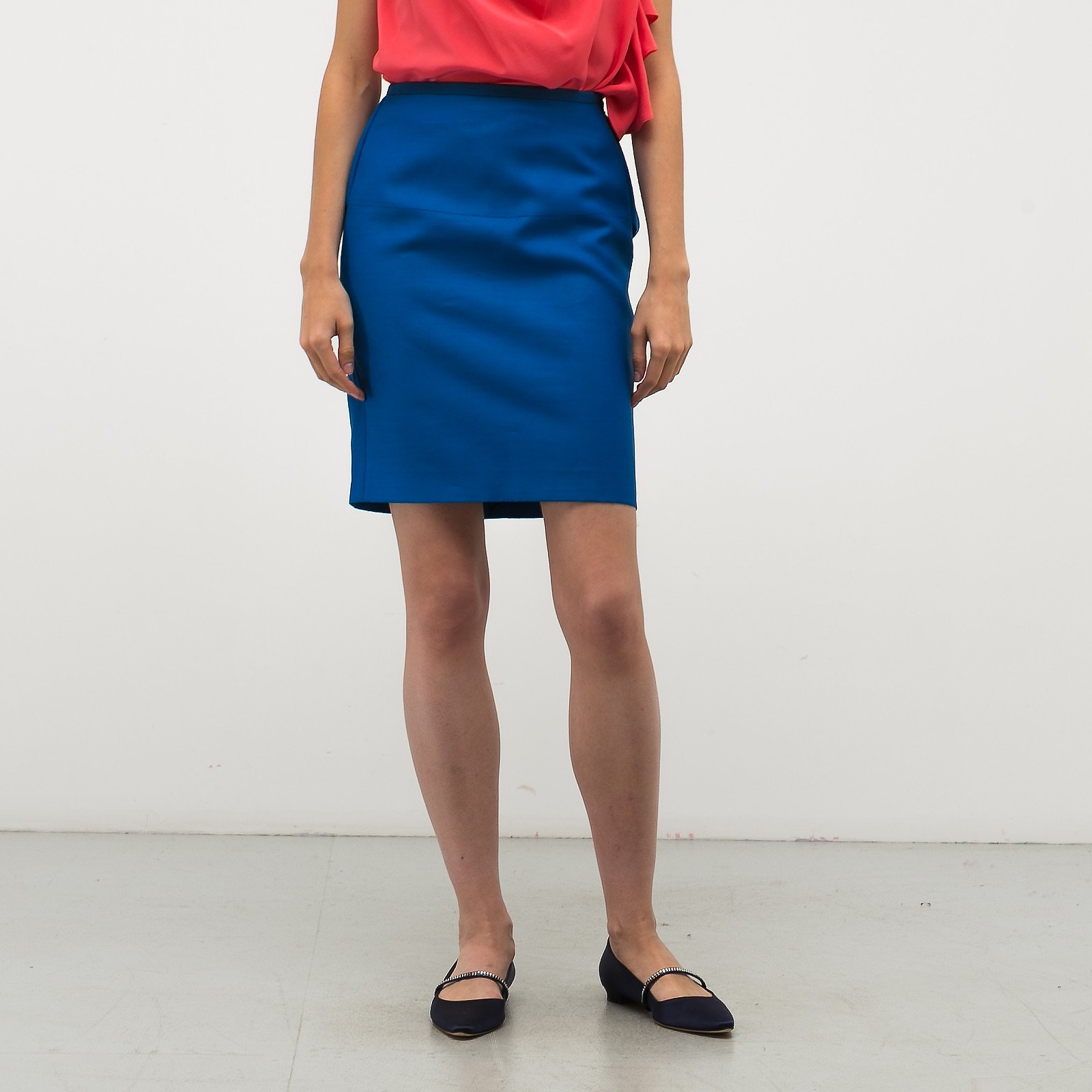 Юбка голубого цвета Stella McCartney - фото из каталога магазина брендовой одежды Second Friend Store Юбка Stella McCartney - купить оригинал в секонд-хенде SFS - 1