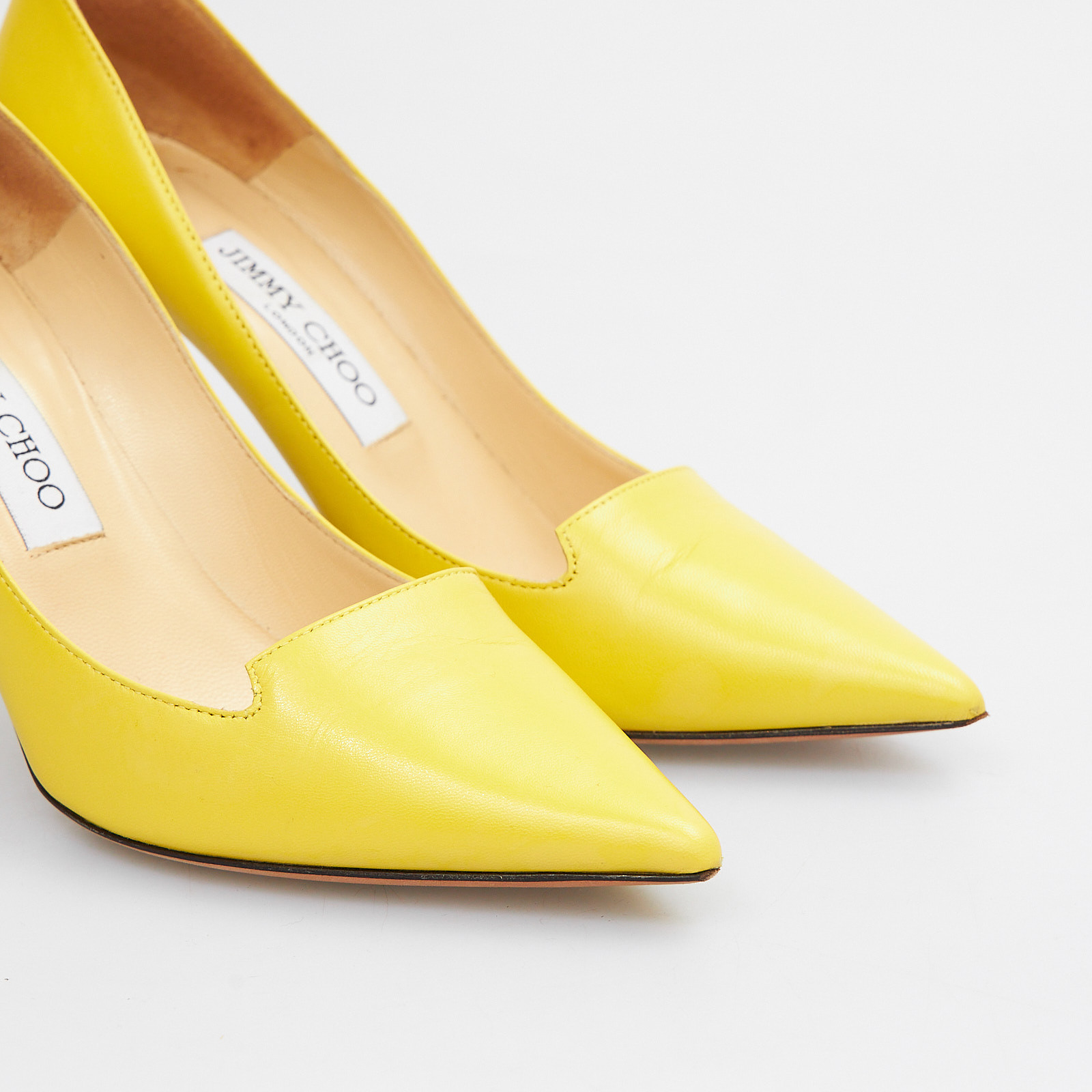 Туфли желтого цвета Jimmy Choo - фото из каталога магазина брендовой одежды Second Friend Store Туфли Jimmy Choo - купить оригинал в секонд-хенде SFS - 4