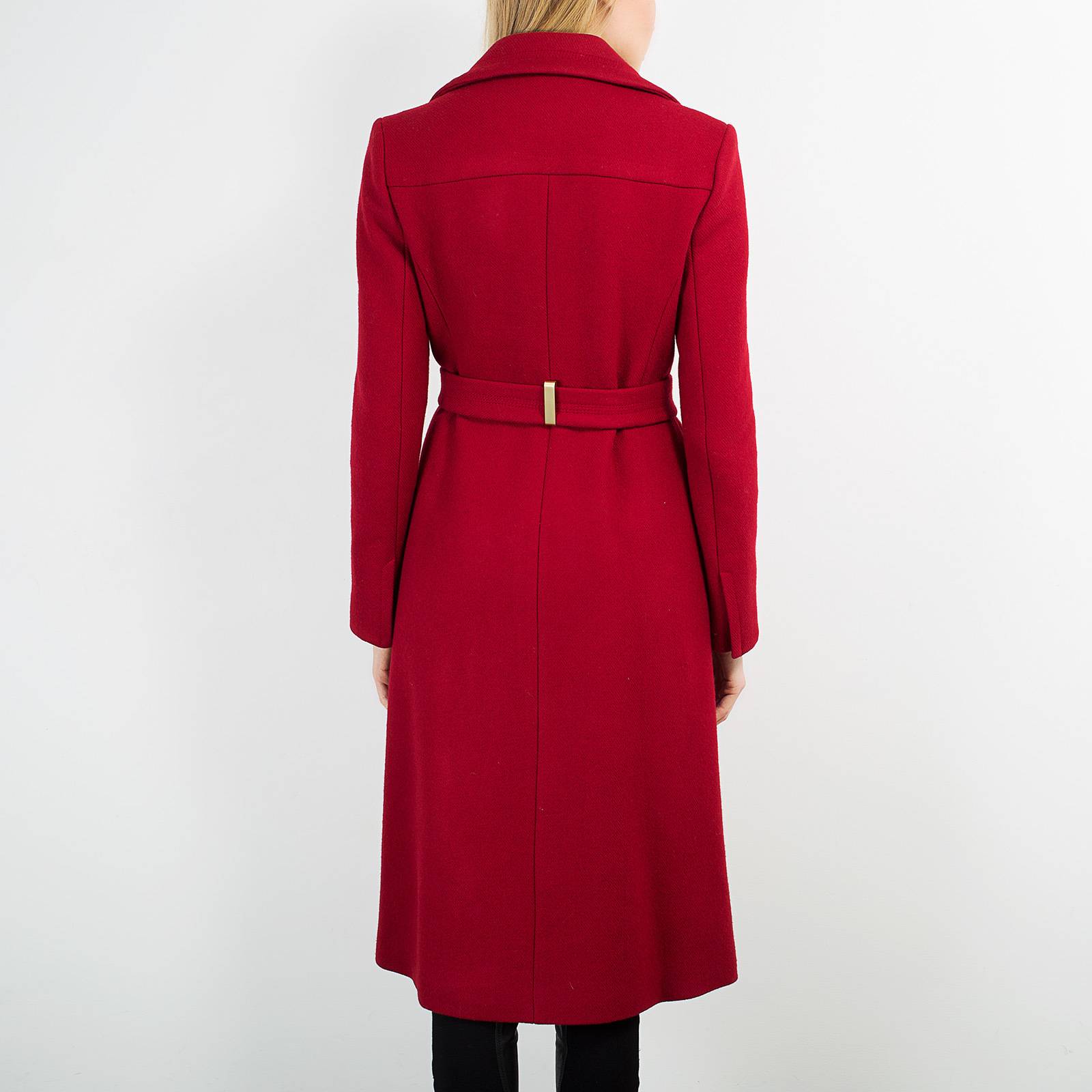 Пальто бордового цвета Diane von Furstenberg - фото из каталога магазина брендовой одежды Second Friend Store Пальто Diane von Furstenberg - купить оригинал в секонд-хенде SFS - 3