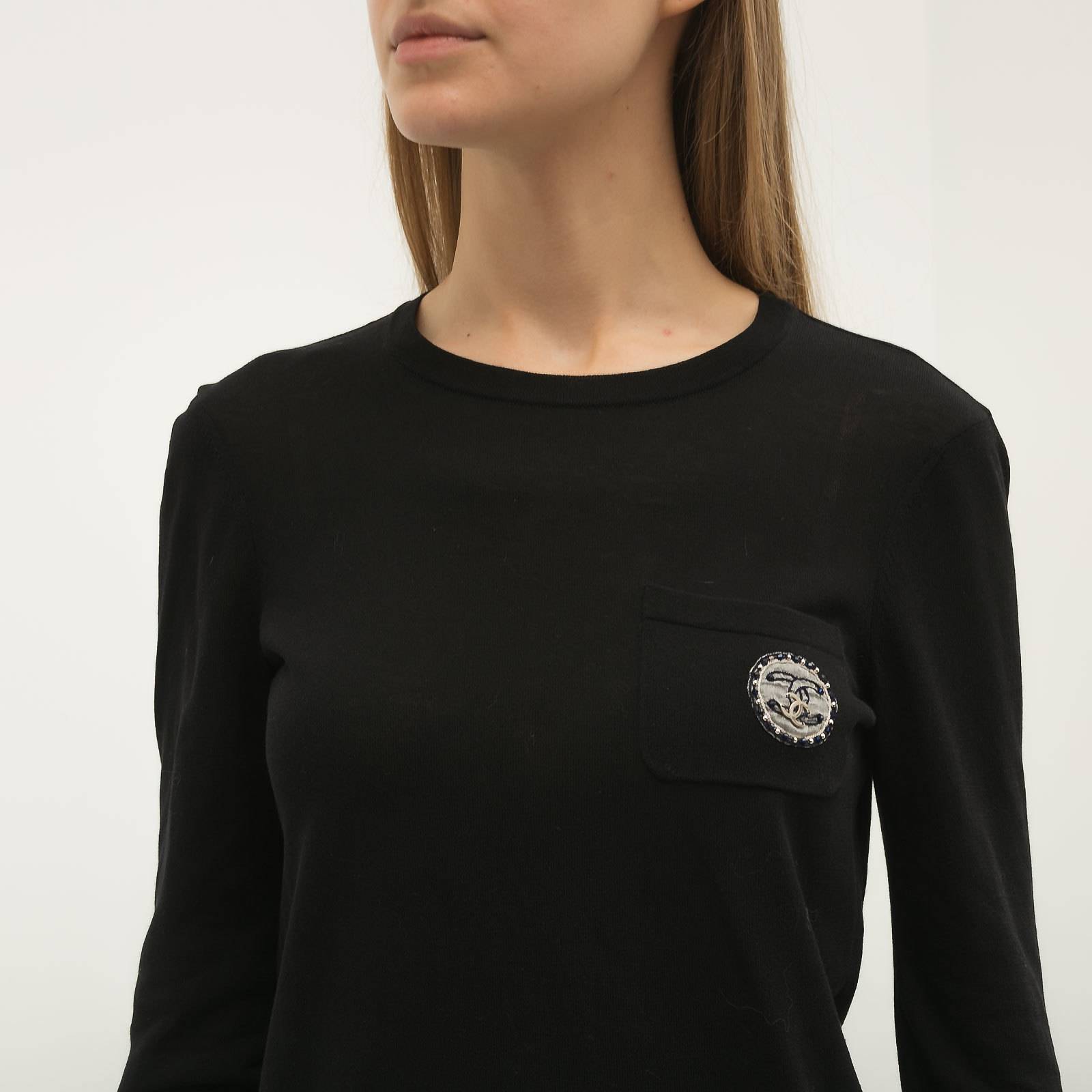 Джемпер Chanel черный, - купить за 19600 ₽ | SFS