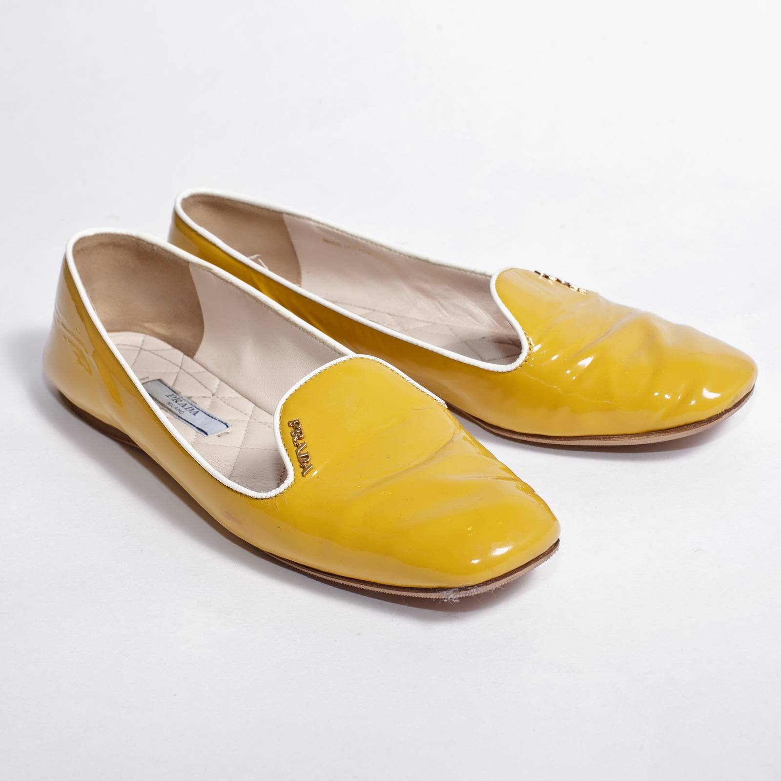 Слиперы брендовые желтые туфли