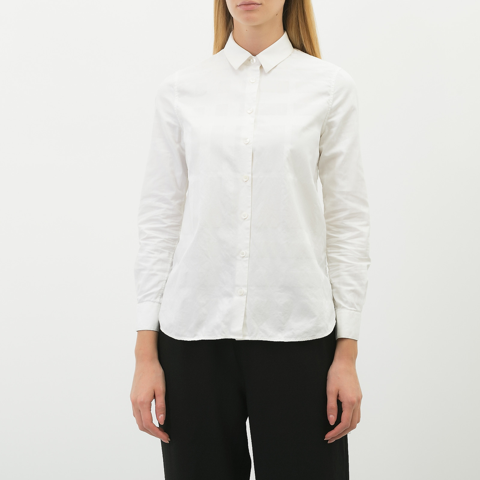 Рубашка белого цвета Burberry - фото из каталога магазина брендовой одежды Second Friend Store Рубашка Burberry - купить оригинал в секонд-хенде SFS - 1