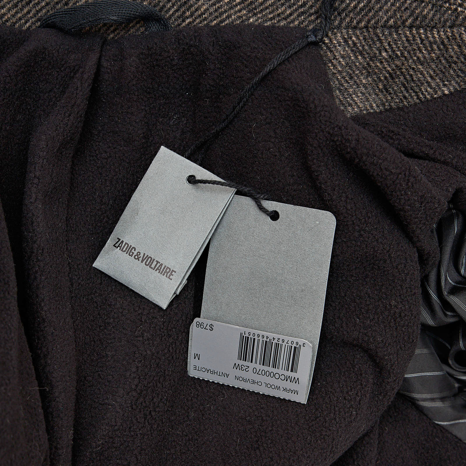 Пальто серого цвета Zadig & Voltaire - фото из каталога магазина брендовой одежды Second Friend Store Пальто Zadig & Voltaire - купить оригинал в секонд-хенде SFS - 5