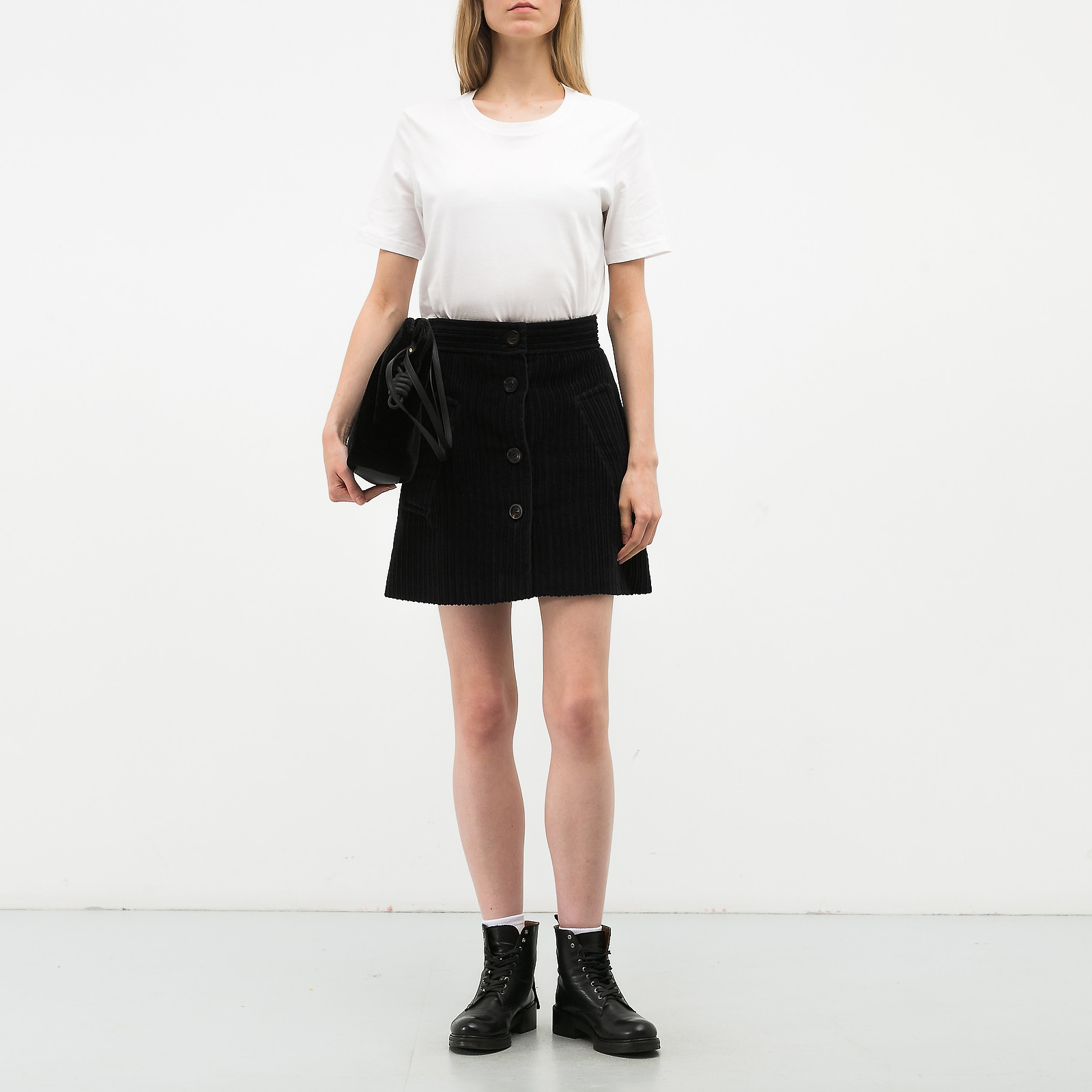 Юбка синего цвета Miu Miu - фото из каталога магазина брендовой одежды Second Friend Store Юбка Miu Miu - купить оригинал в секонд-хенде SFS - 3