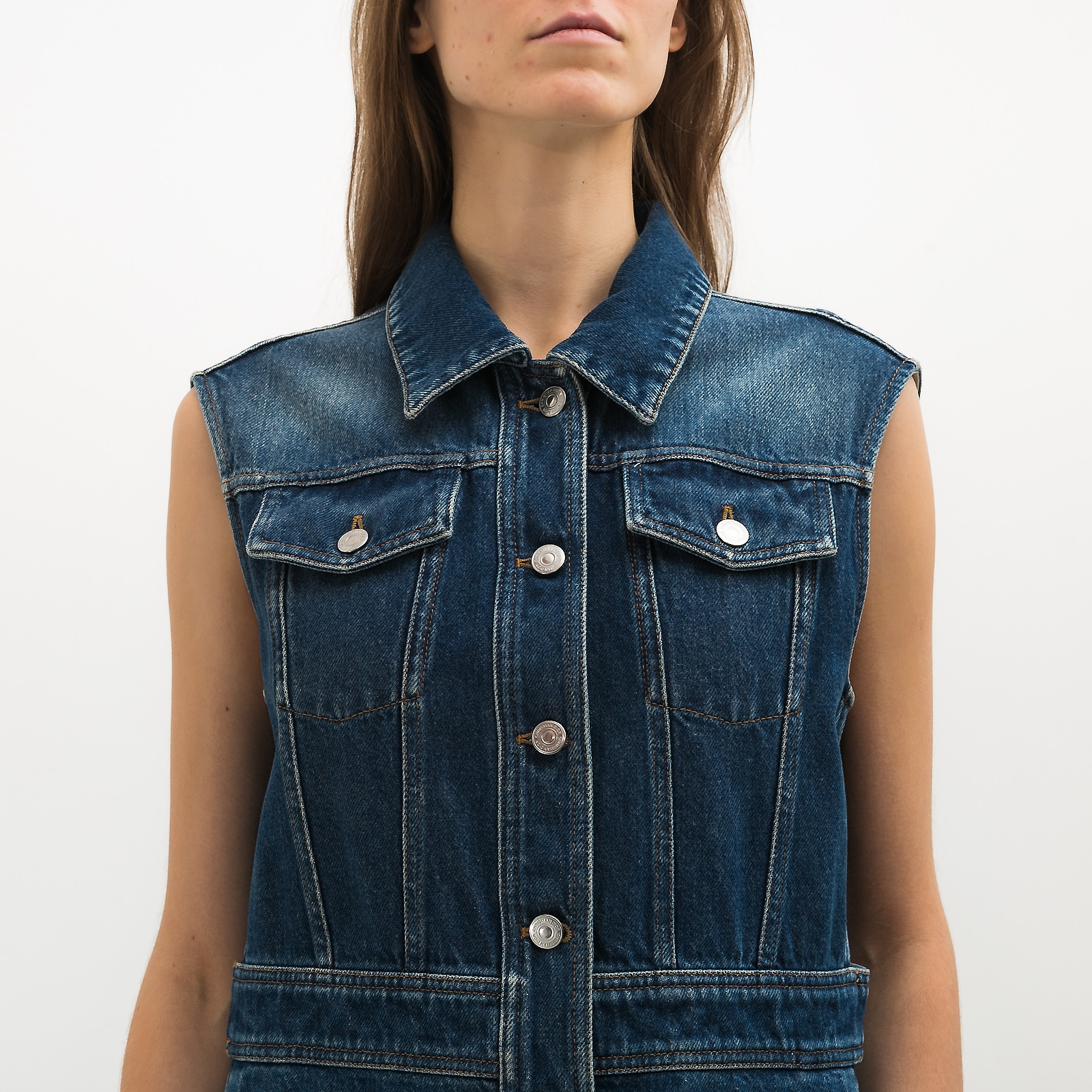 Платье синего цвета Christian Dior - фото из каталога магазина брендовой одежды Second Friend Store Платье Christian Dior - купить оригинал в секонд-хенде SFS - 4