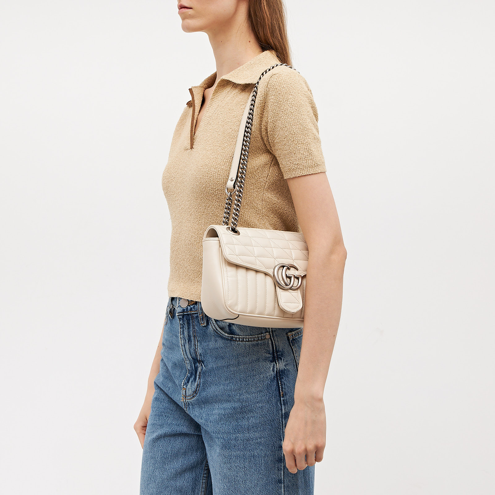 Сумка  бежевого цвета Gucci - фото из каталога магазина брендовой одежды Second Friend Store Сумка Gucci - купить оригинал в секонд-хенде SFS - 9