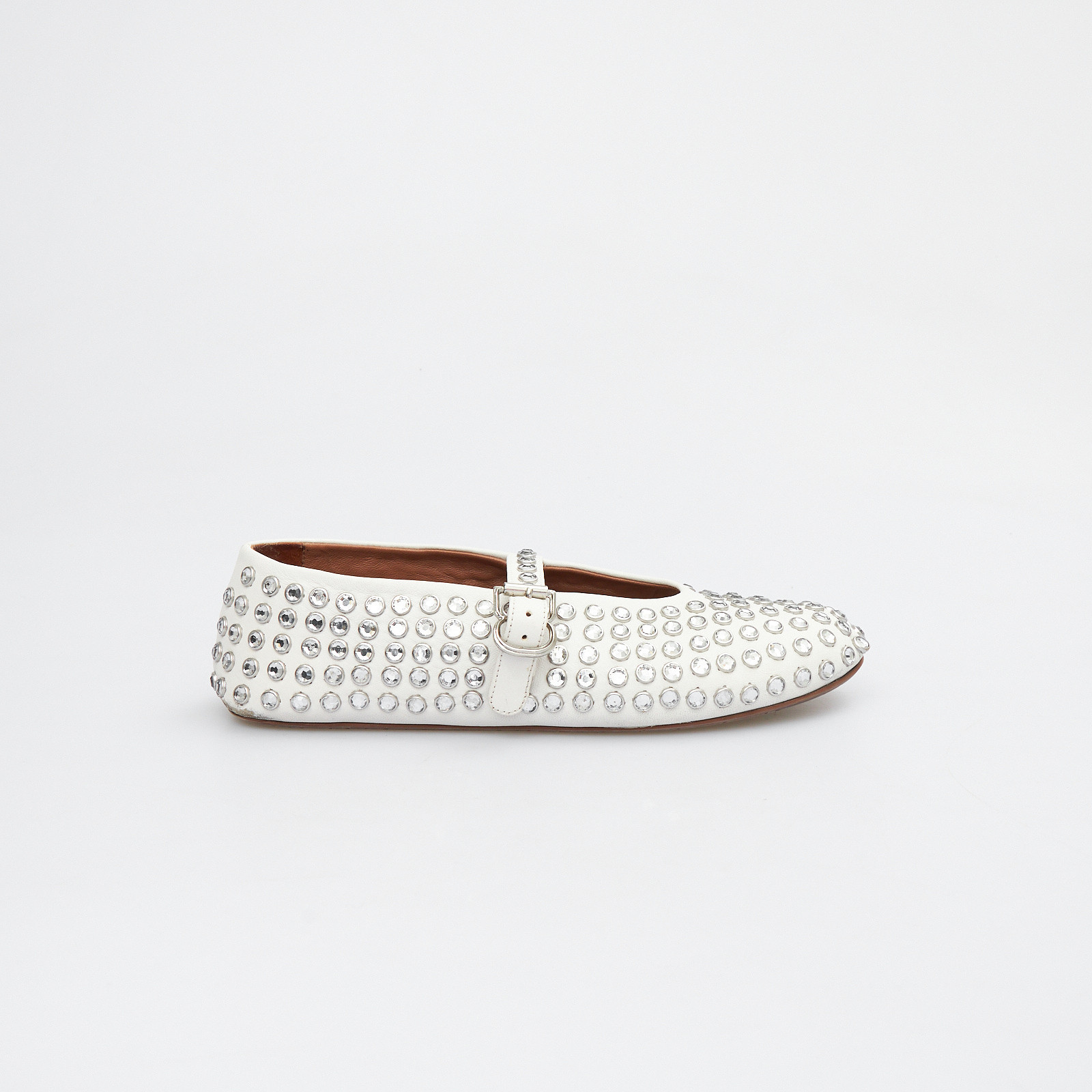 Балетки белого цвета Alaia - фото из каталога магазина брендовой одежды Second Friend Store Балетки Alaia - купить оригинал в секонд-хенде SFS - 1