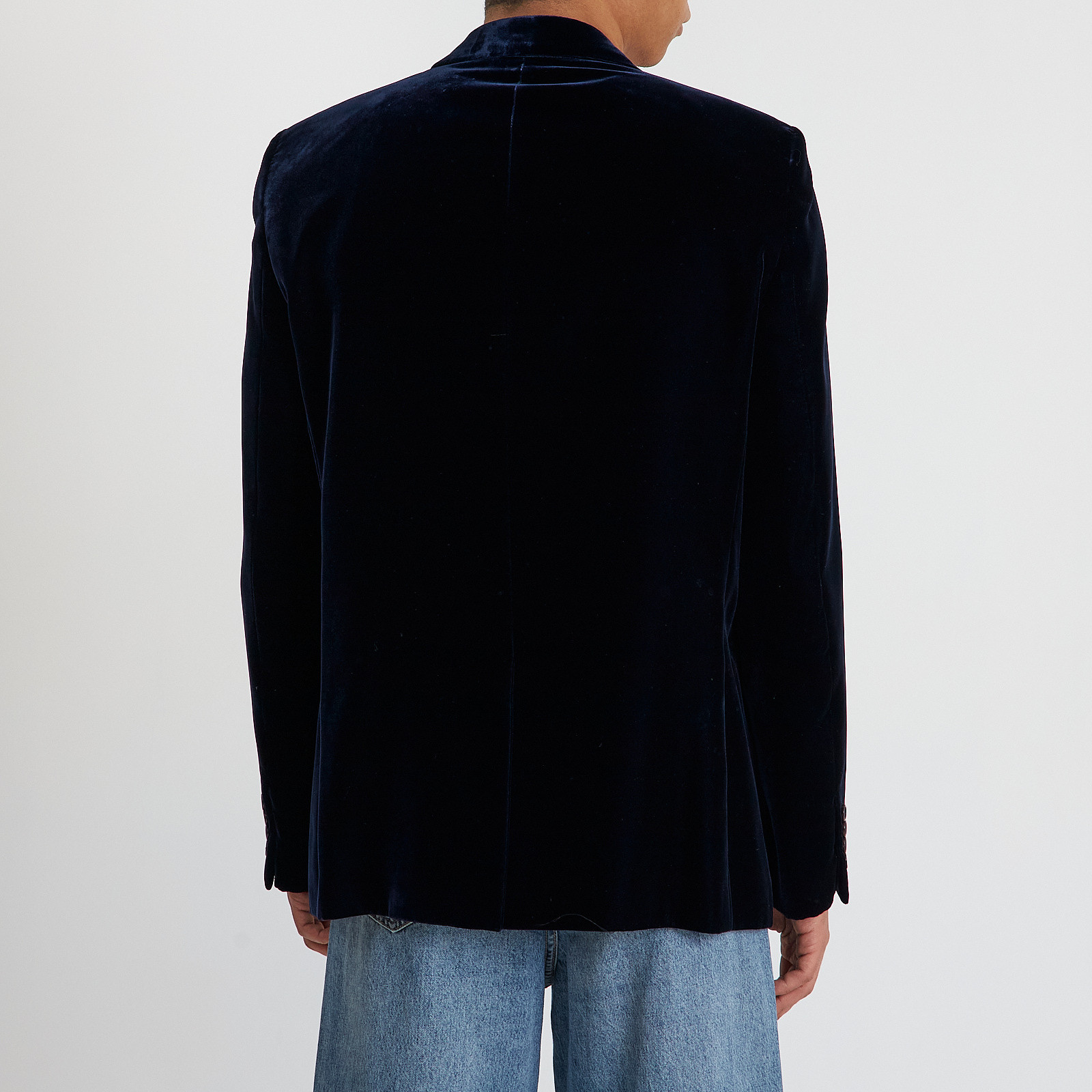 Пиджак синего цвета Saint Laurent - фото из каталога магазина брендовой одежды Second Friend Store Пиджак Saint Laurent - купить оригинал в секонд-хенде SFS - 3