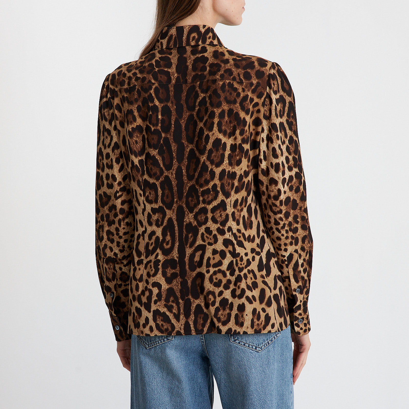 Блуза  коричневого цвета Dolce&Gabbana - фото из каталога магазина брендовой одежды Second Friend Store Блуза Dolce&Gabbana - купить оригинал в секонд-хенде SFS - 3