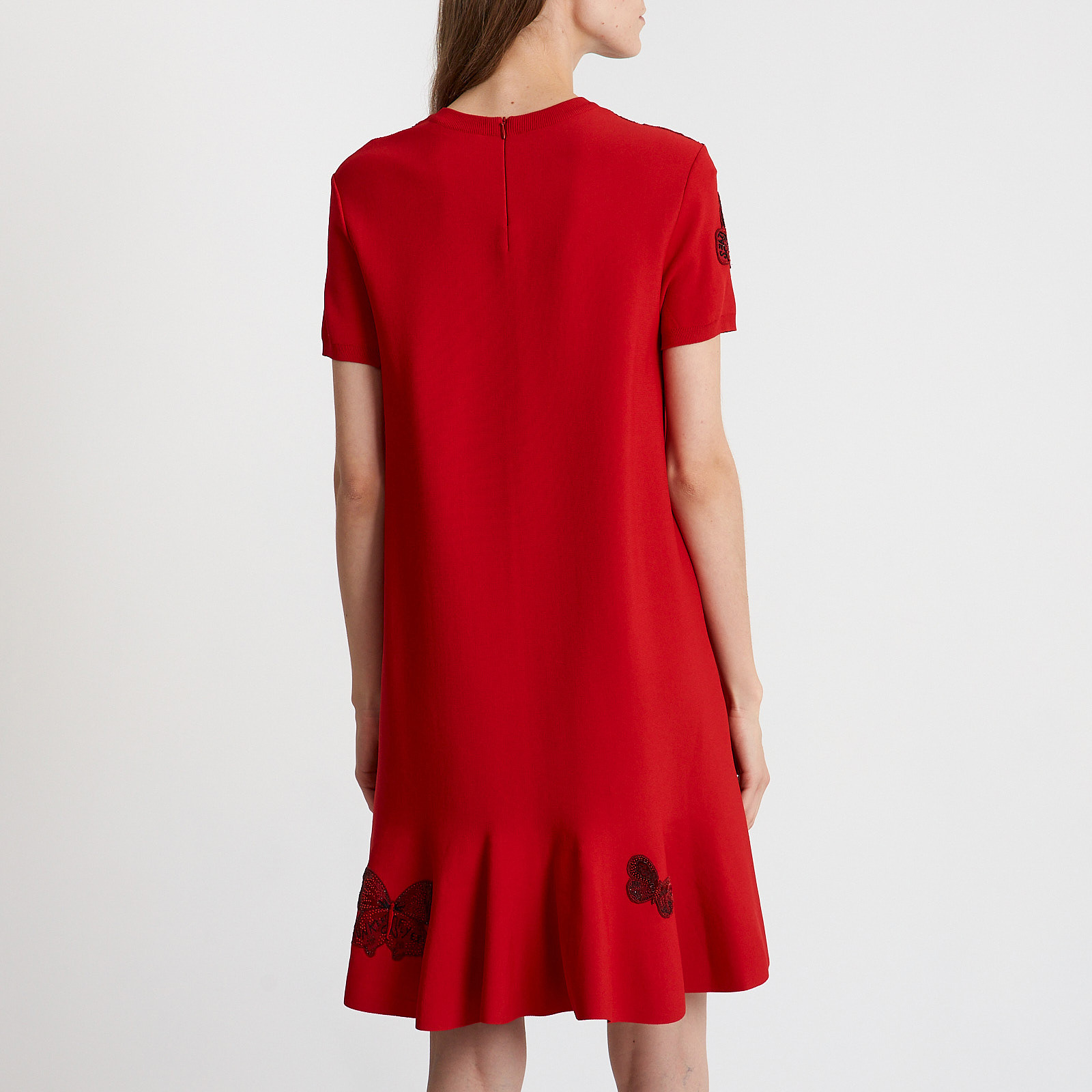 Платье красного цвета Valentino - фото из каталога магазина брендовой одежды Second Friend Store Платье Valentino - купить оригинал в секонд-хенде SFS - 3