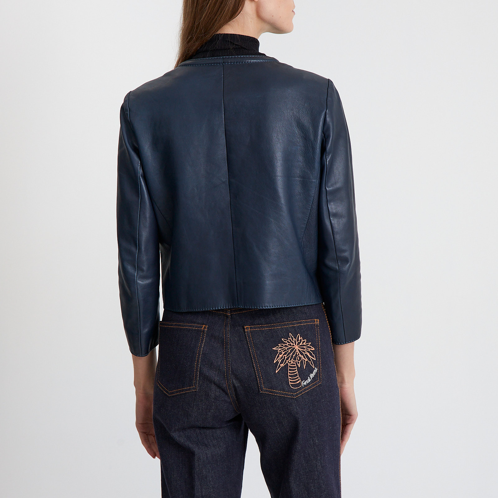 Куртка синего цвета Prada - фото из каталога магазина брендовой одежды Second Friend Store Куртка Prada - купить оригинал в секонд-хенде SFS - 3