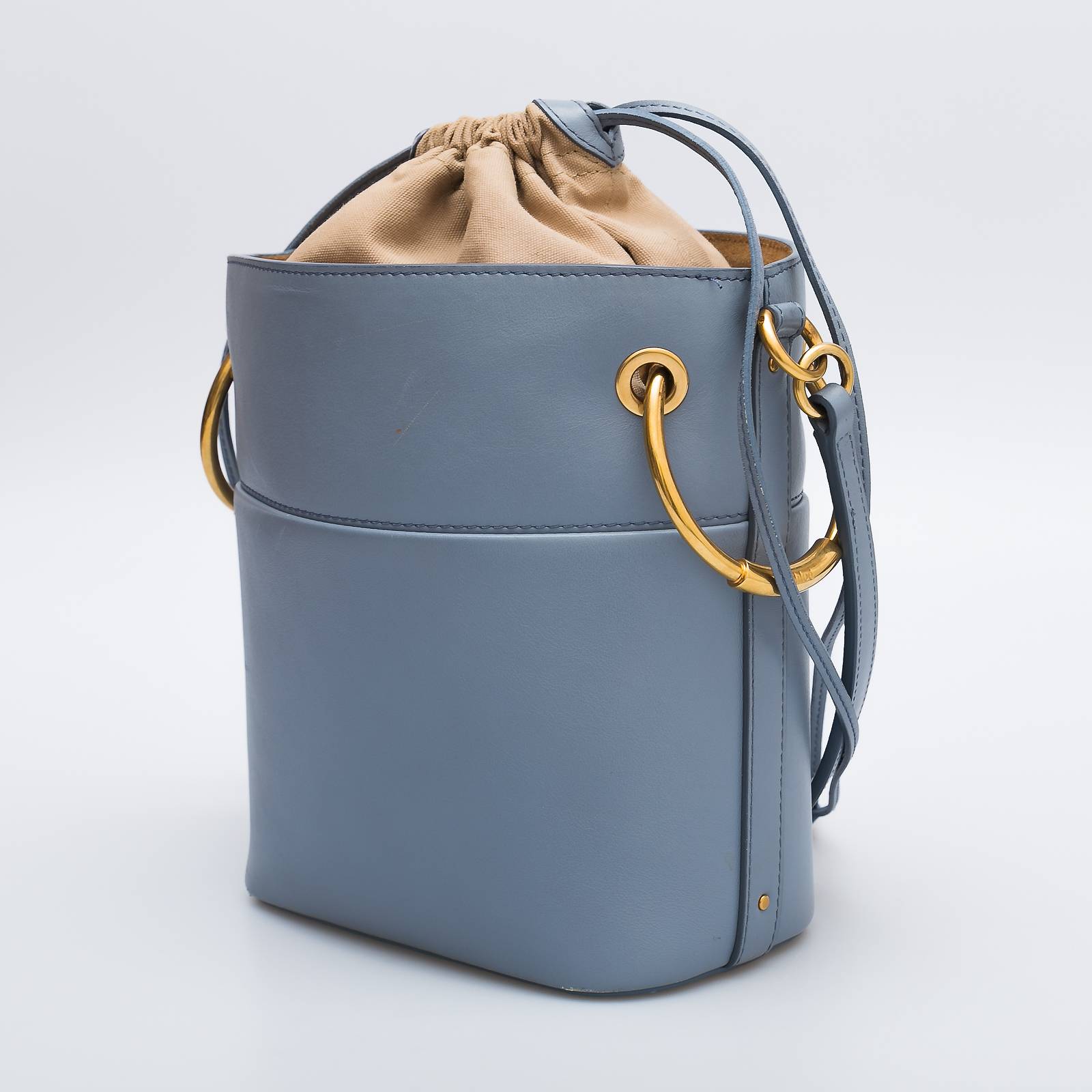 Сумка голубого цвета Chloe - фото из каталога магазина брендовой одежды Second Friend Store Сумка Chloe - купить оригинал в секонд-хенде SFS - 3