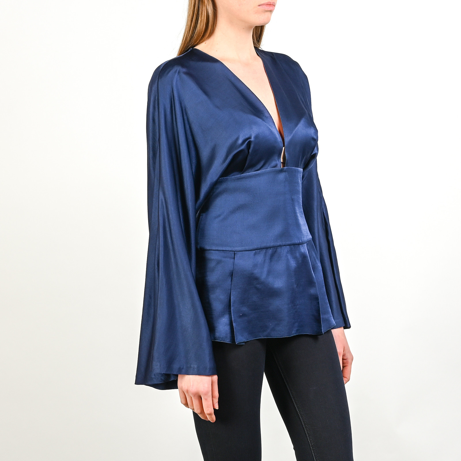 Блуза синего цвета Stella McCartney - фото из каталога магазина брендовой одежды Second Friend Store Блуза Stella McCartney - купить оригинал в секонд-хенде SFS - 2