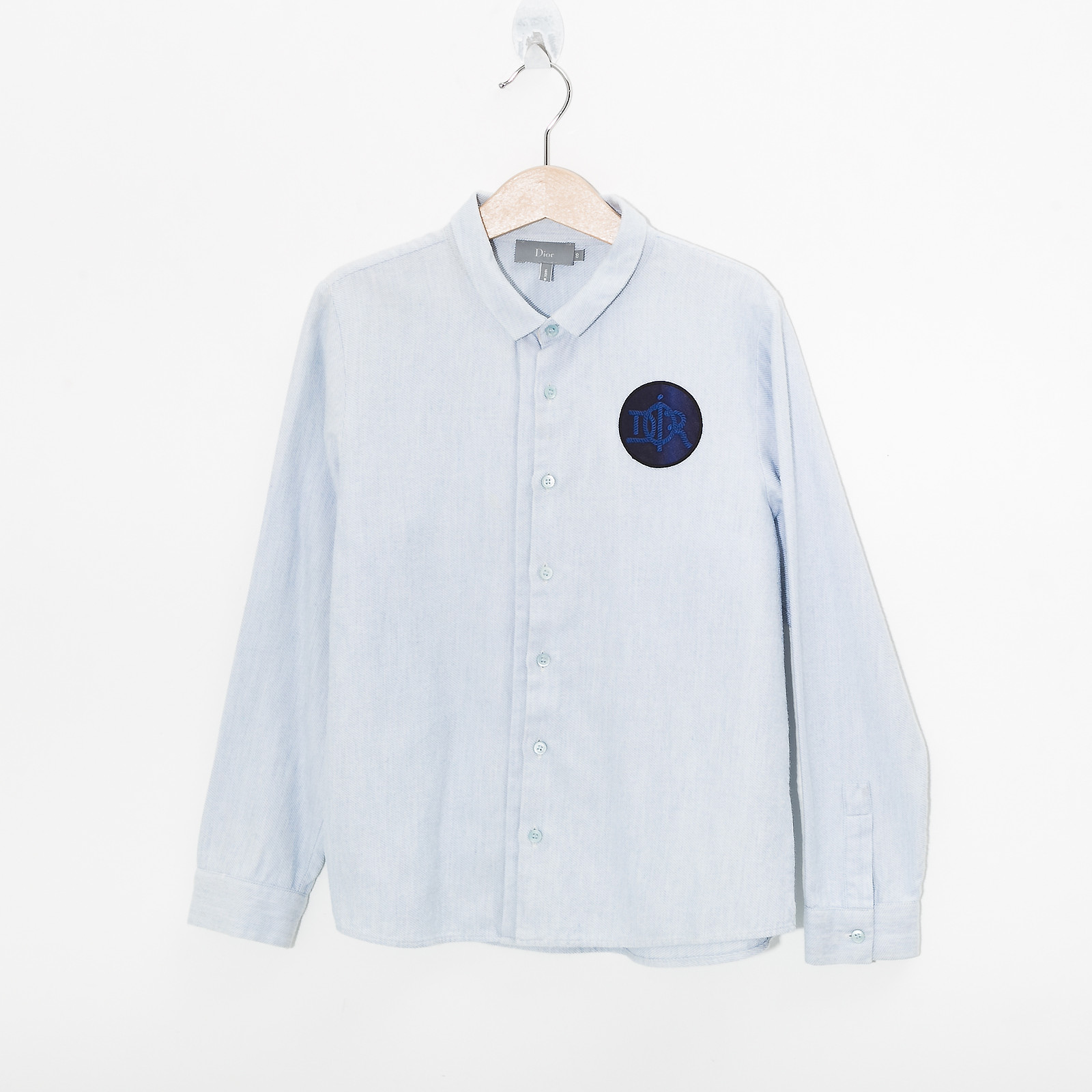 Рубашка голубого цвета Dior - фото из каталога магазина брендовой одежды Second Friend Store Рубашка Dior - купить оригинал в секонд-хенде SFS - 1