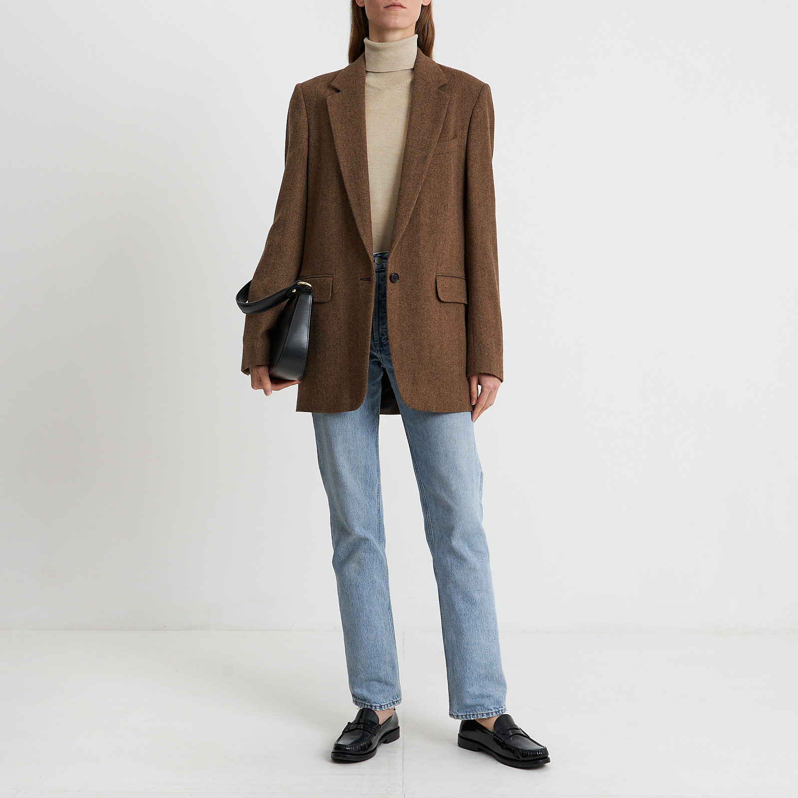 Пиджак коричневого цвета Dries Van Noten - фото из каталога магазина брендовой одежды Second Friend Store Пиджак Dries Van Noten - купить оригинал в секонд-хенде SFS - 3