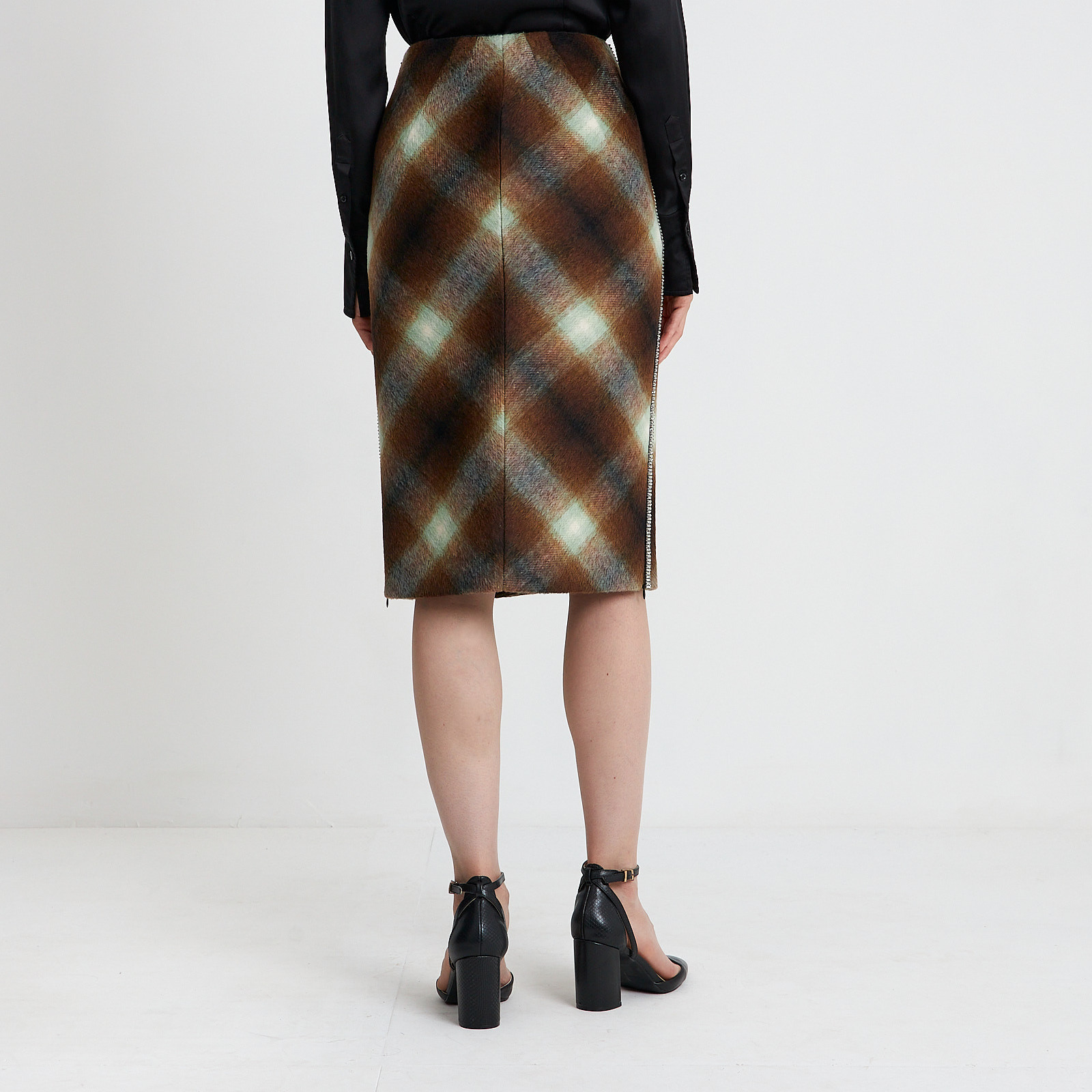 Юбка коричневого цвета N21 - фото из каталога магазина брендовой одежды Second Friend Store Юбка N21 - купить оригинал в секонд-хенде SFS - 3