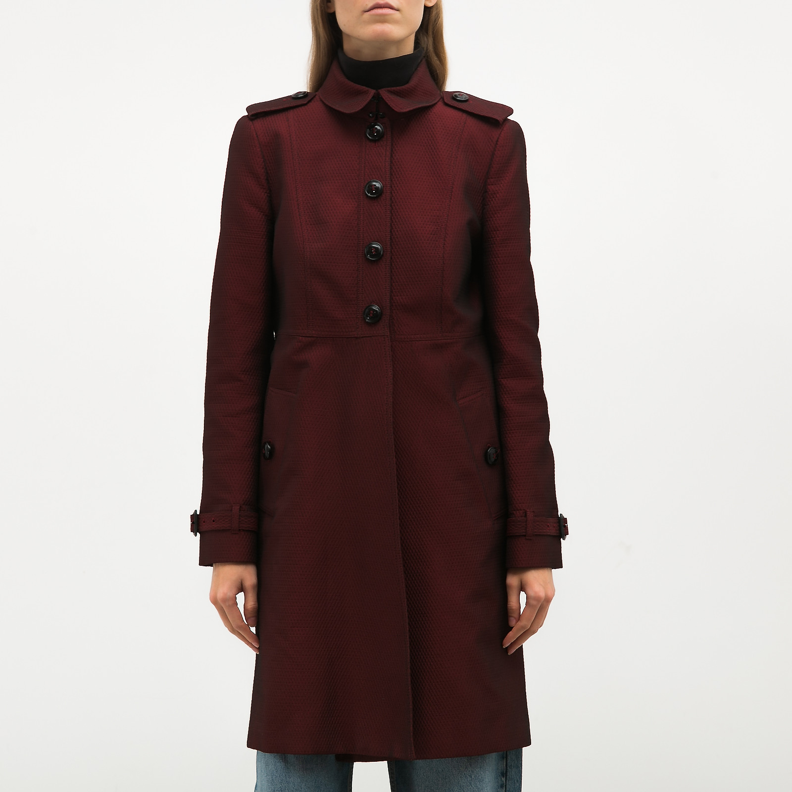 Тренч  бордового цвета Burberry Prorsum - фото из каталога магазина брендовой одежды Second Friend Store Тренч Burberry Prorsum - купить оригинал в секонд-хенде SFS - 1