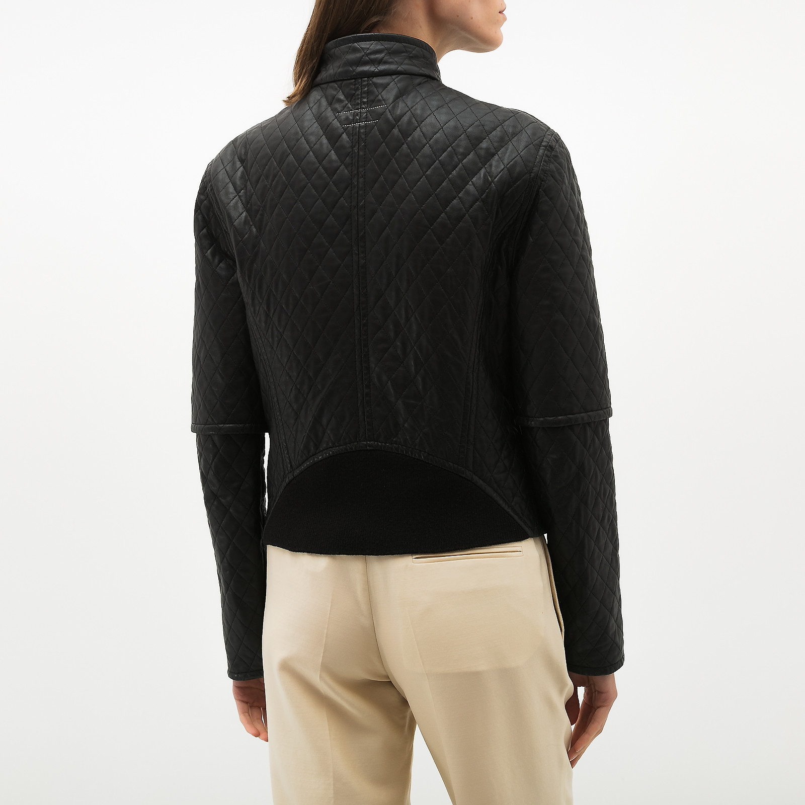 Кожаная куртка Opening Ceremony x черного цвета MM6 Maison Margiela - фото из каталога магазина брендовой одежды Second Friend Store Кожаная куртка Opening Ceremony x MM6 Maison Margiela - купить оригинал в секонд-хенде SFS - 4