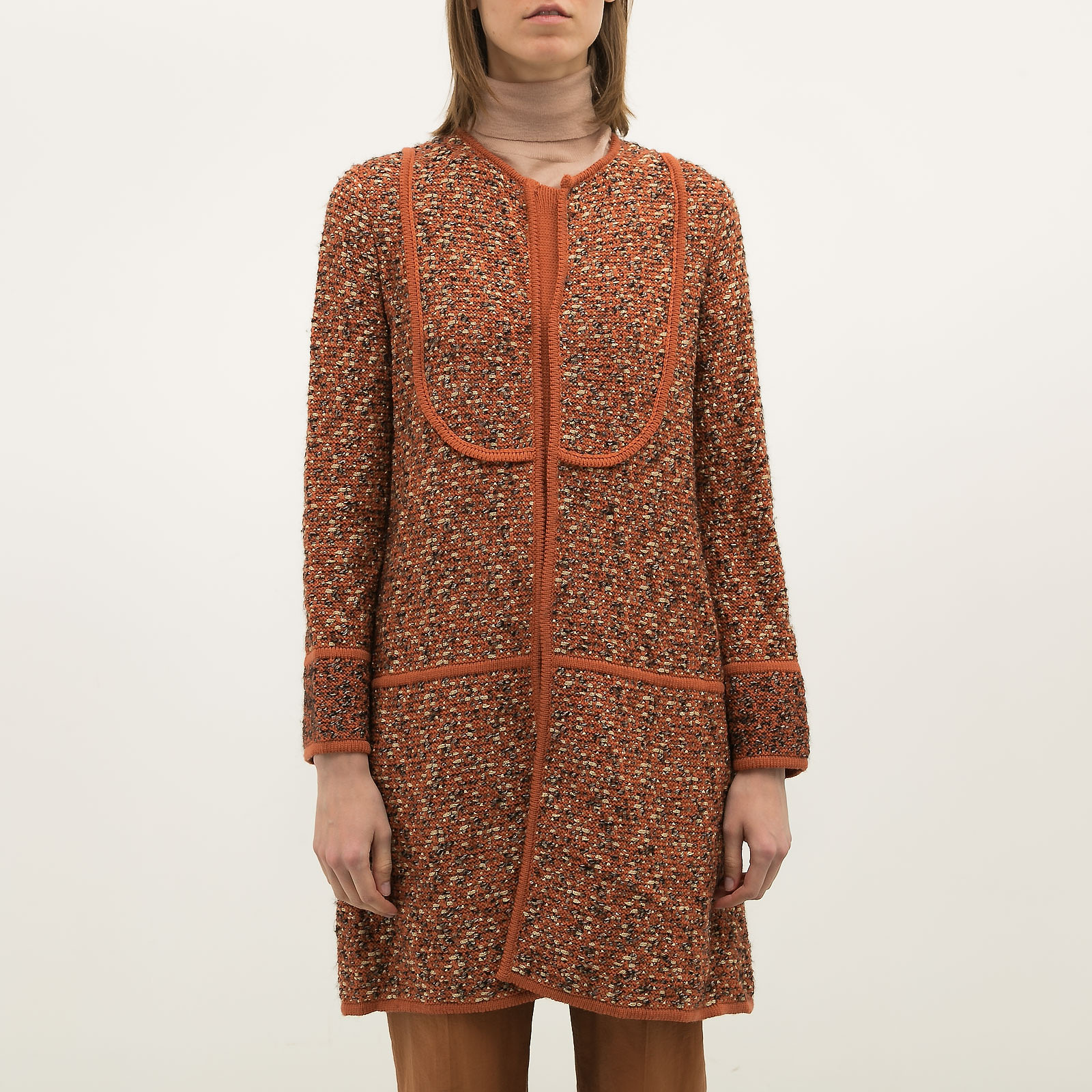 Кардиган коричневого цвета Missoni - фото из каталога магазина брендовой одежды Second Friend Store Кардиган Missoni - купить оригинал в секонд-хенде SFS - 1