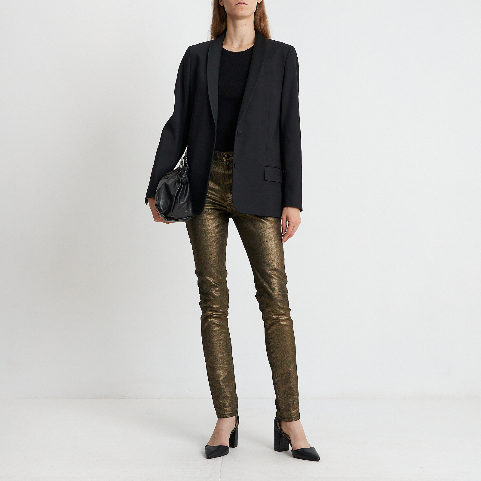 Пиджак черного цвета Valentino - фото из каталога магазина брендовой одежды Second Friend Store Пиджак Valentino - купить оригинал в секонд-хенде SFS - 2