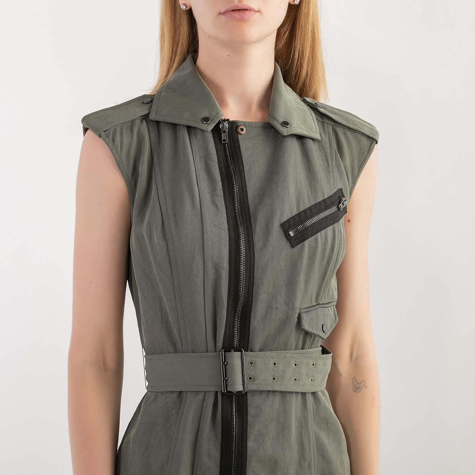 Платье зеленого цвета Alexander Wang - фото из каталога магазина брендовой одежды Second Friend Store Платье Alexander Wang - купить оригинал в секонд-хенде SFS - 4