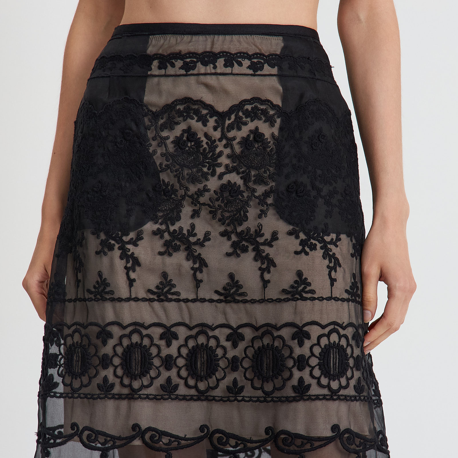 Юбка  черного цвета N21 - фото из каталога магазина брендовой одежды Second Friend Store Юбка N21 - купить оригинал в секонд-хенде SFS - 4