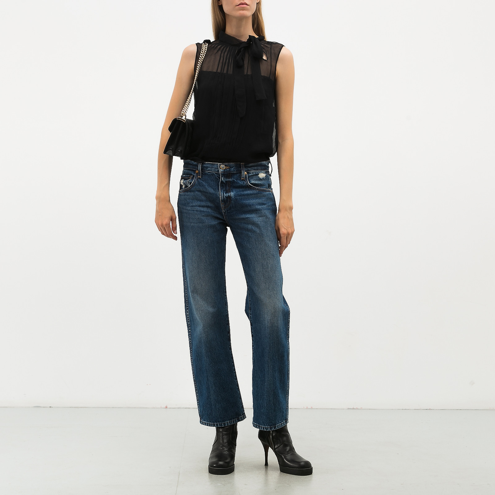Топ черного цвета Prada - фото из каталога магазина брендовой одежды Second Friend Store Топ Prada - купить оригинал в секонд-хенде SFS - 3