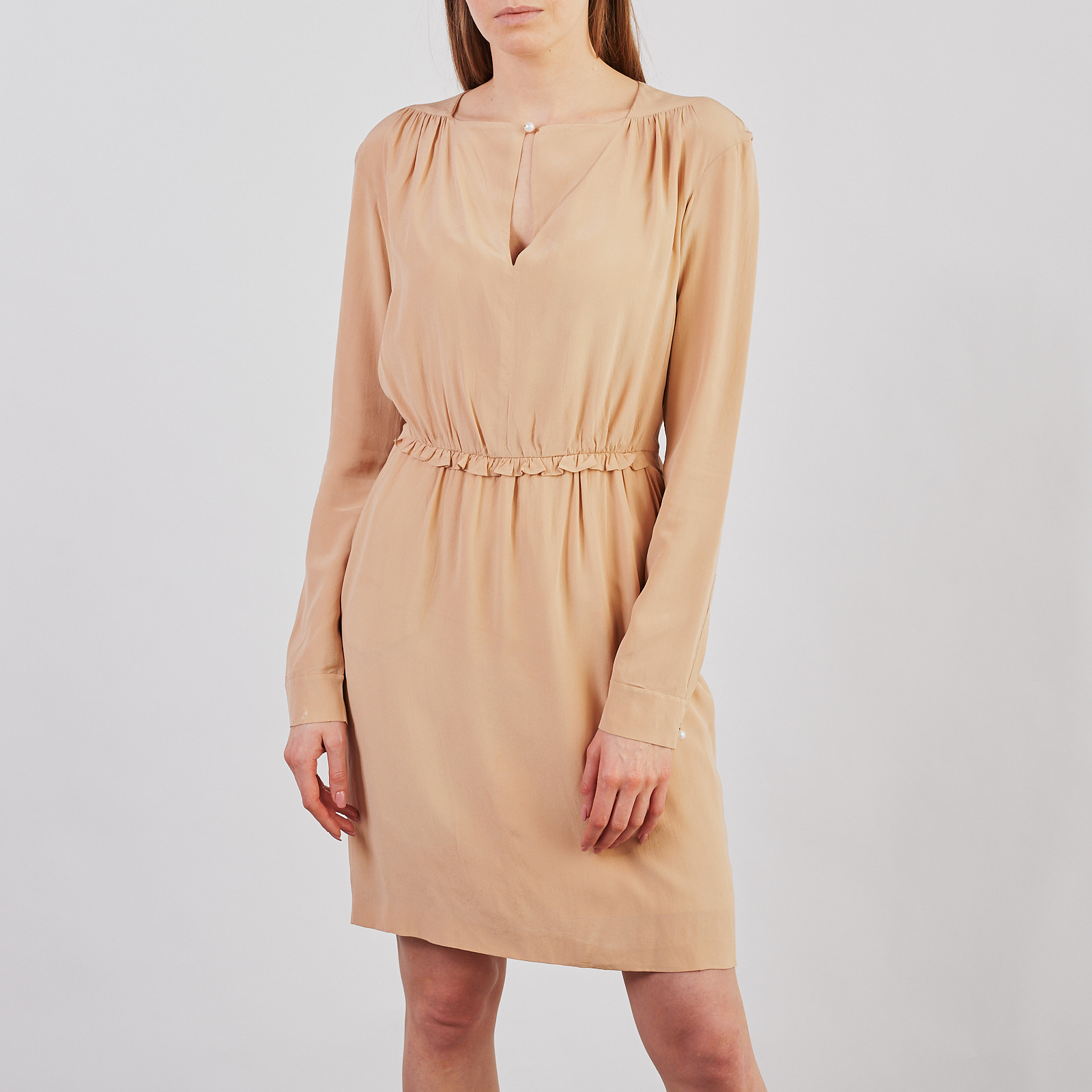 Платье бежевого цвета Chloe - фото из каталога магазина брендовой одежды Second Friend Store Платье Chloe - купить оригинал в секонд-хенде SFS - 1