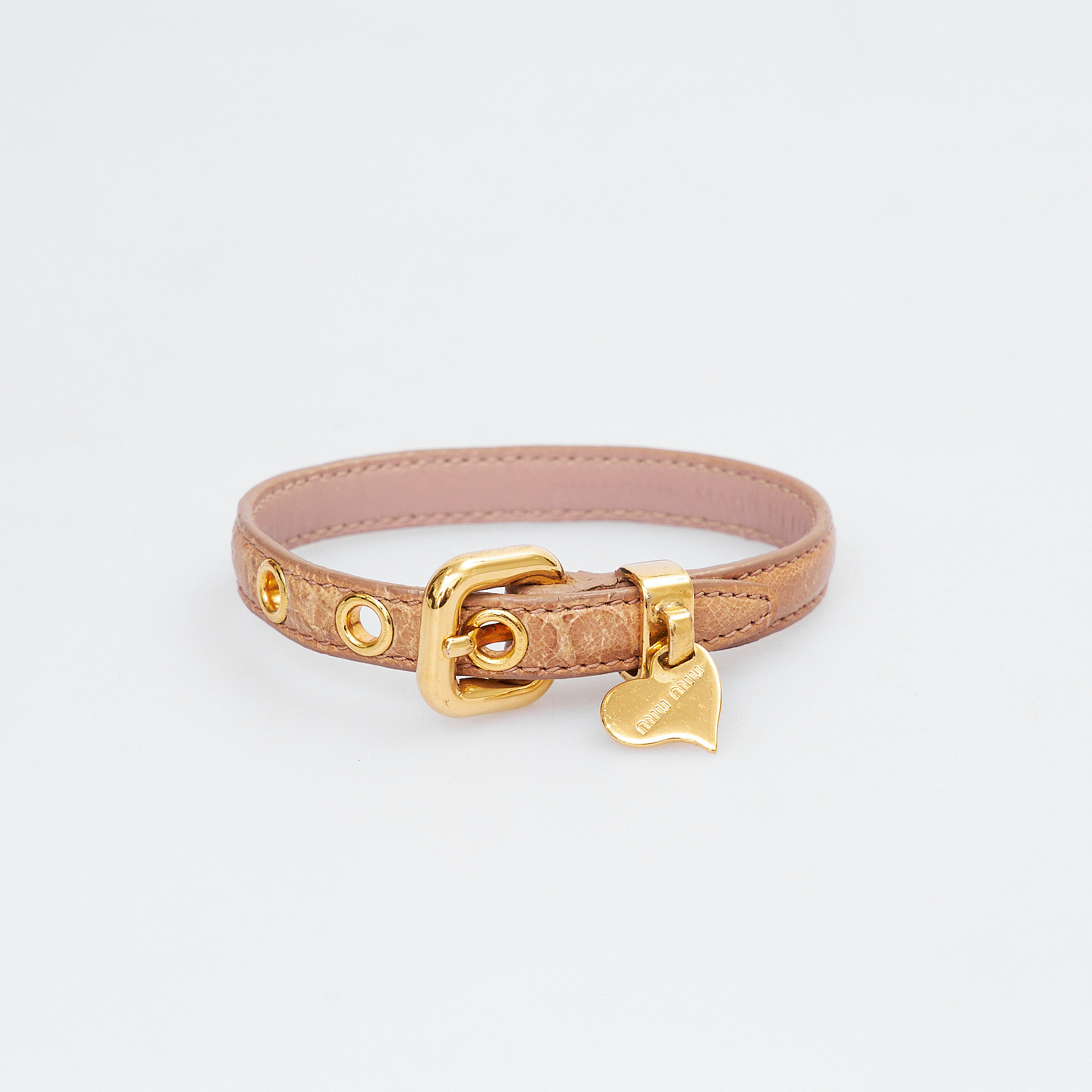 Браслет бежевого цвета Miu Miu - фото из каталога магазина брендовой одежды Second Friend Store Браслет Miu Miu - купить оригинал в секонд-хенде SFS - 1