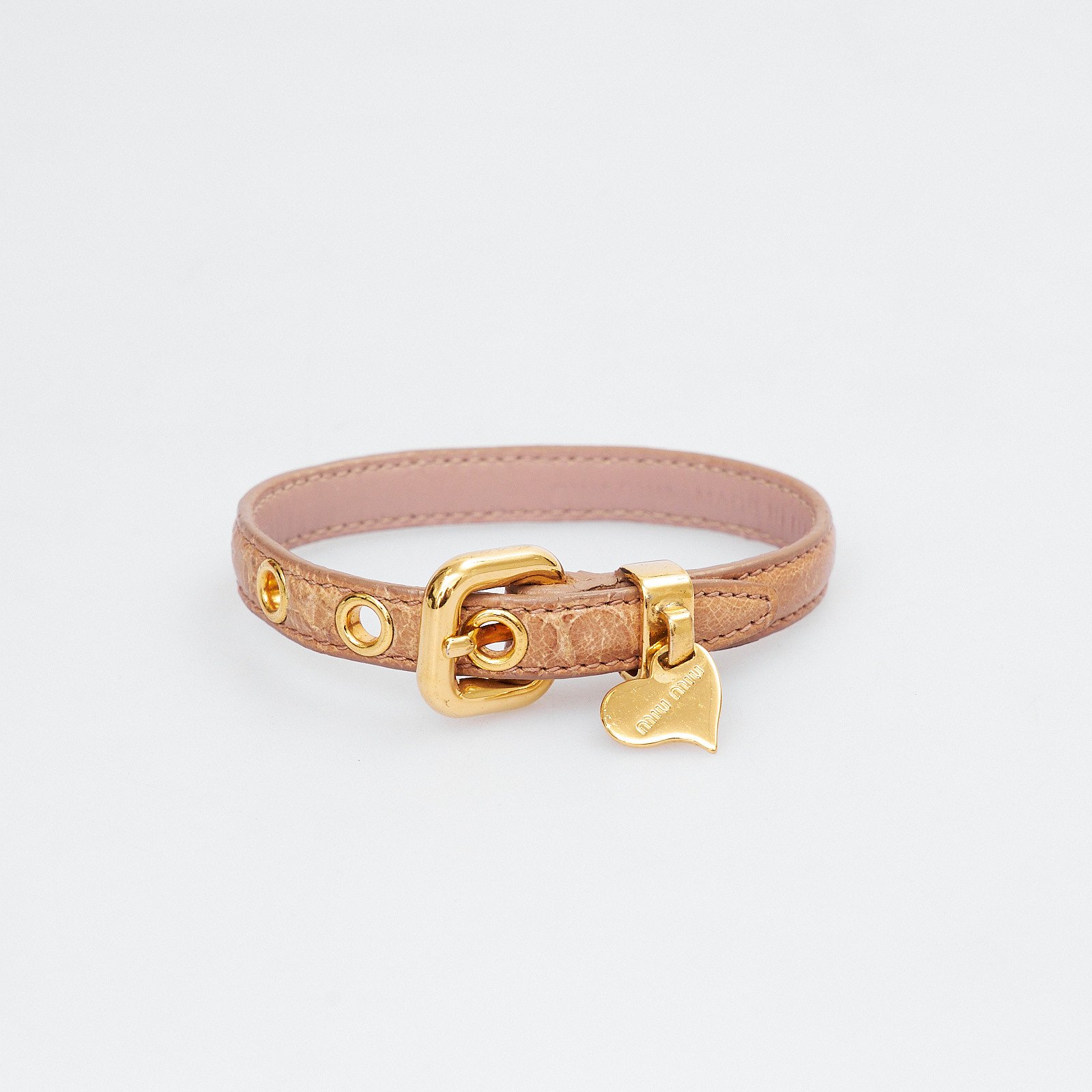 Браслет бежевого цвета Miu Miu - фото из каталога магазина брендовой одежды Second Friend Store Браслет Miu Miu - купить оригинал в секонд-хенде SFS - 1