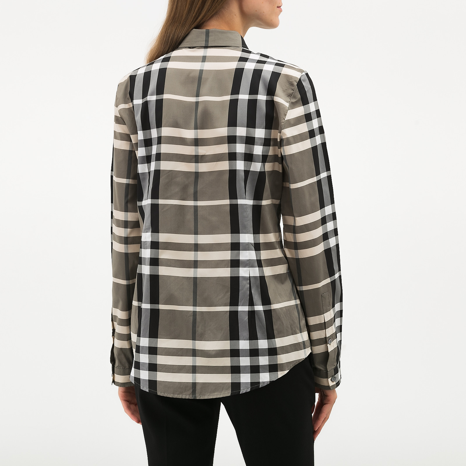 Рубашка серого цвета Burberry - фото из каталога магазина брендовой одежды Second Friend Store Рубашка Burberry - купить оригинал в секонд-хенде SFS - 2