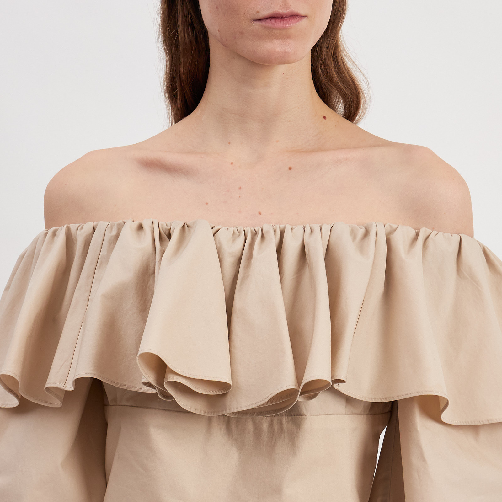 Топ бежевого цвета Self-Portrait - фото из каталога магазина брендовой одежды Second Friend Store Топ Self-Portrait - купить оригинал в секонд-хенде SFS - 4