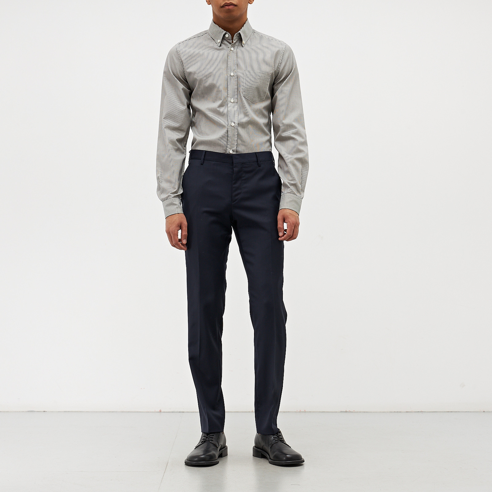 Рубашка серого цвета Bottega Veneta - фото из каталога магазина брендовой одежды Second Friend Store Рубашка Bottega Veneta - купить оригинал в секонд-хенде SFS - 2